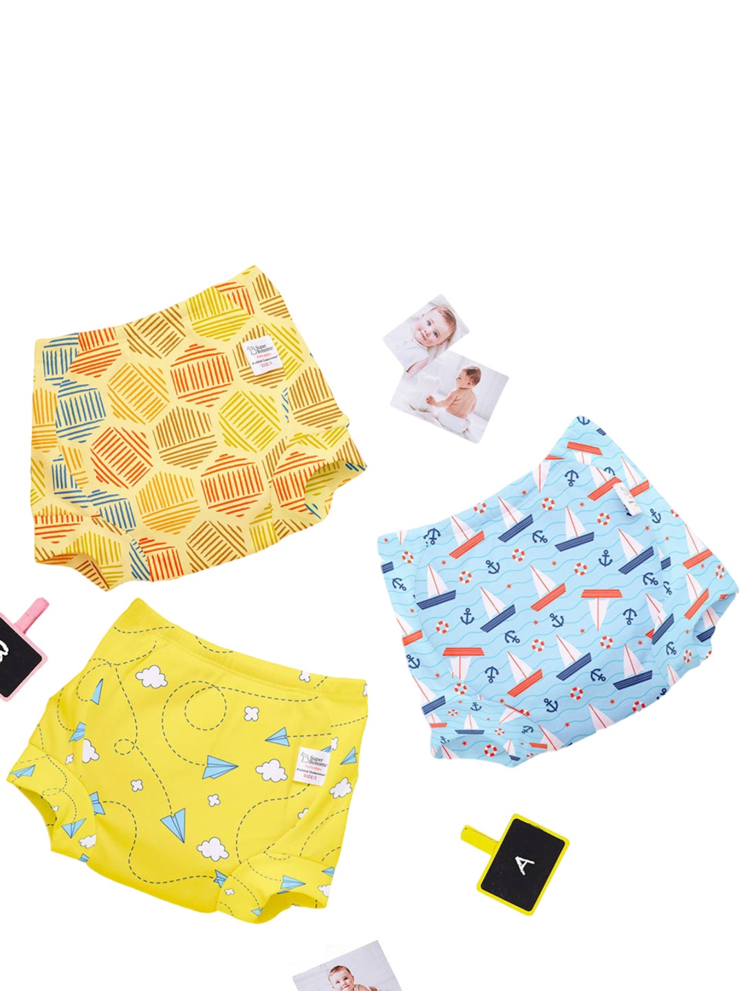 

SuperBottoms Set Of 12 Super DryFeel Layer Pure Cotton Padded Potty Training Underwear, White