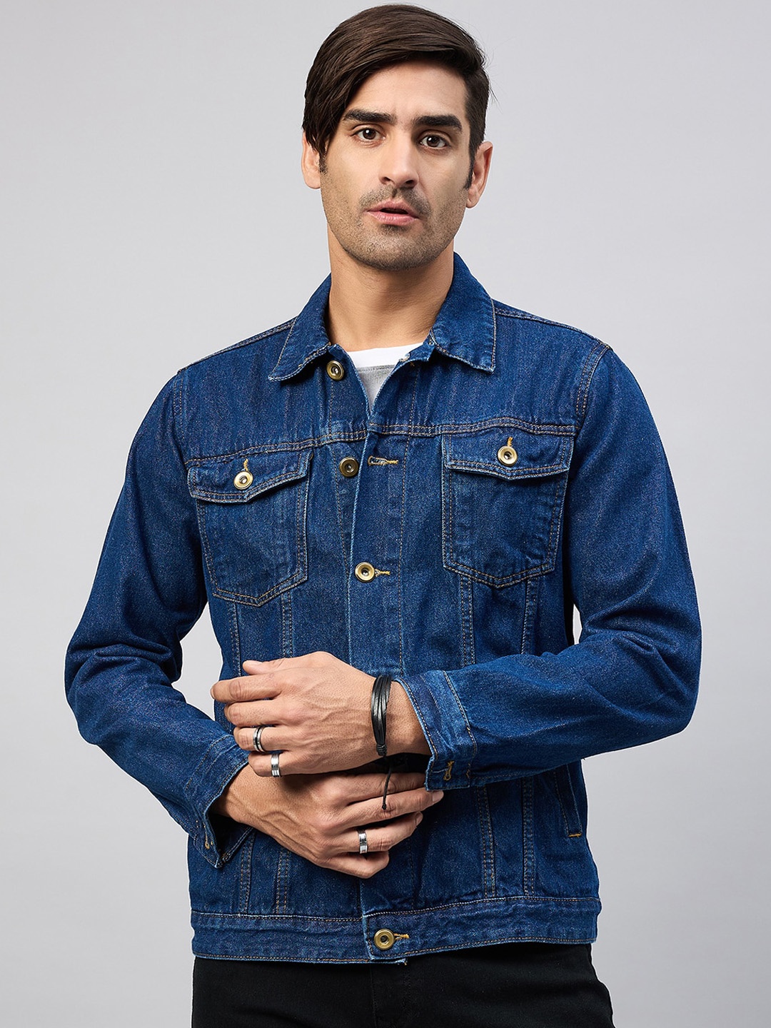 

Club York Washed Lightweight Denim Jacket, Blue