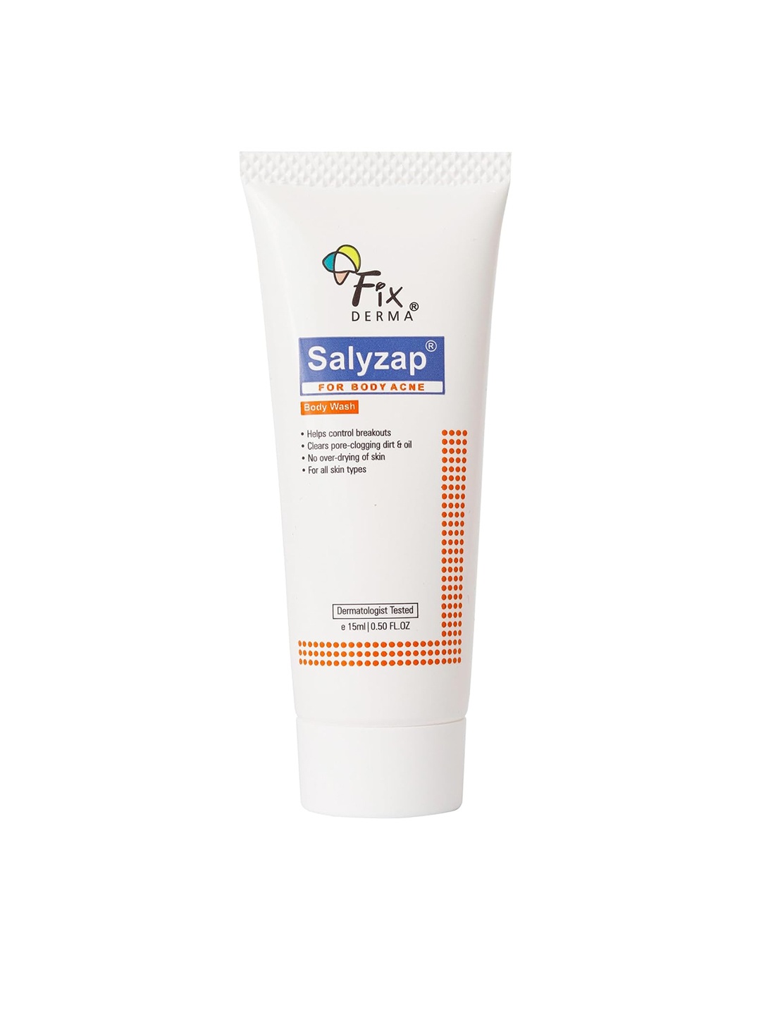 

FIXDERMA Salyzap 2% Salicylic Acid Body Wash For Body Acne - 15ml, White