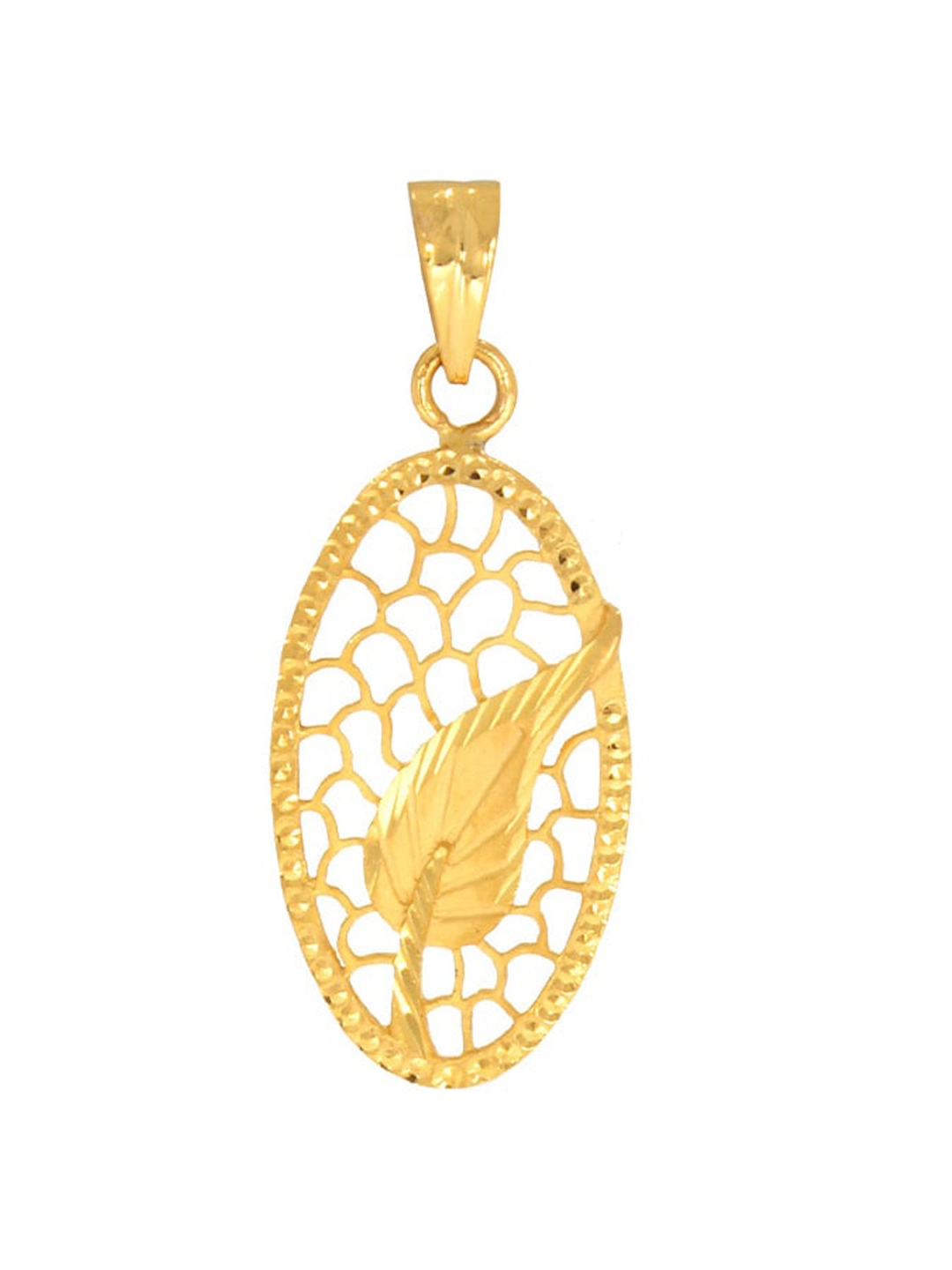 

SENCO 22KT Gold Laser Leaf Pendant-1.7gm, Yellow