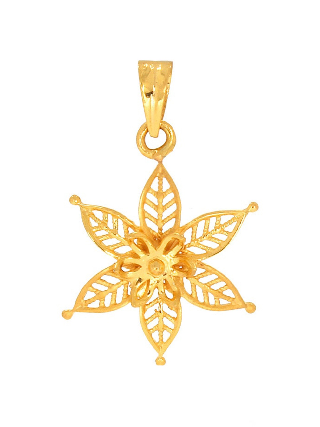 

SENCO 22KT Gold Star Bloom Pendant-1.65gm, Yellow