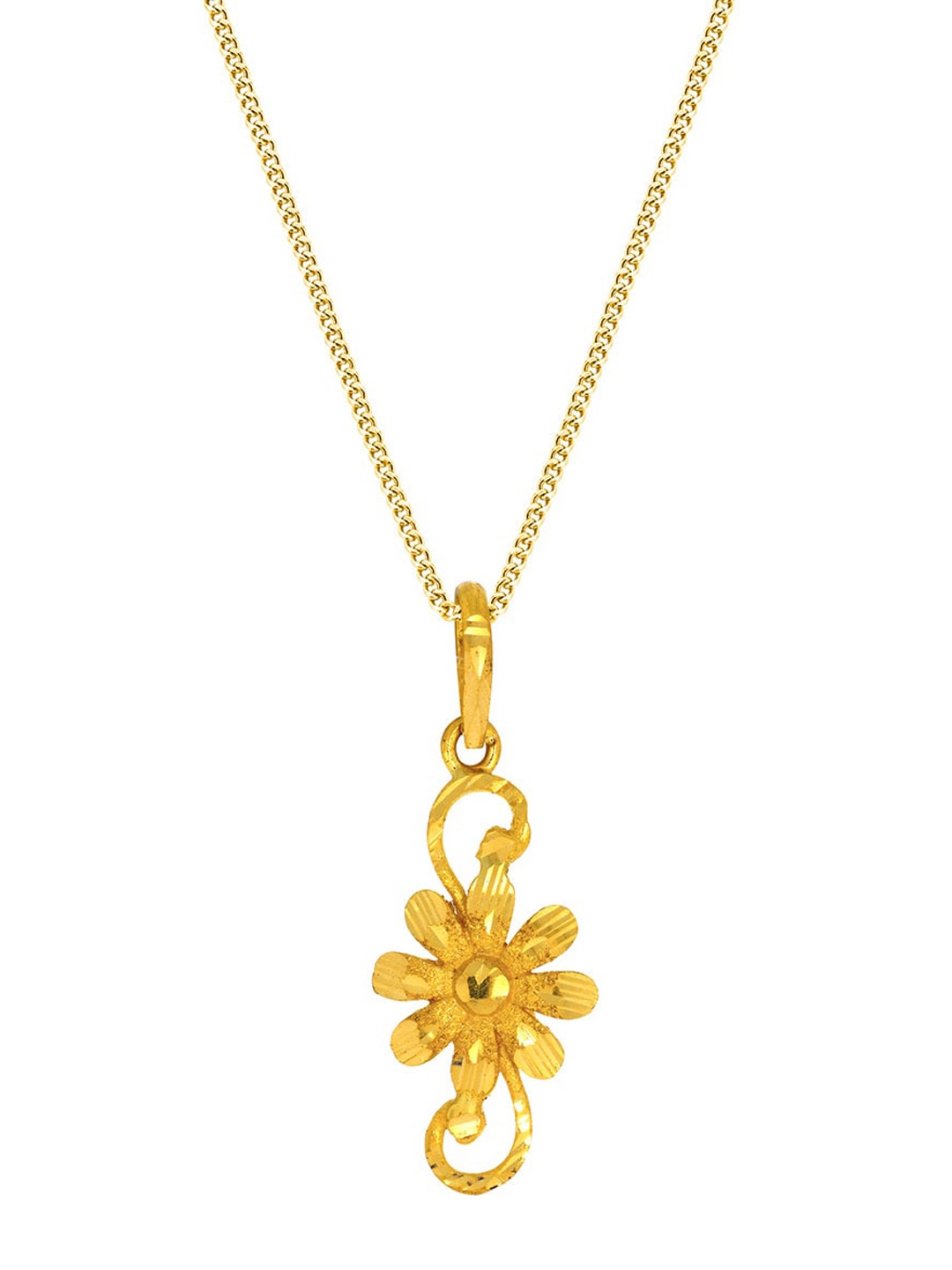 

SENCO 22KT Gold Twinkle Bloom Pendant-1.0gm, Yellow