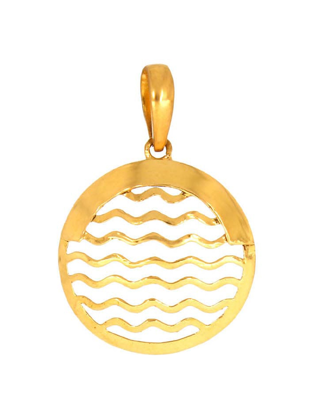 

SENCO 22KT Gold Aqua Round Pendant-2.5gm, Yellow