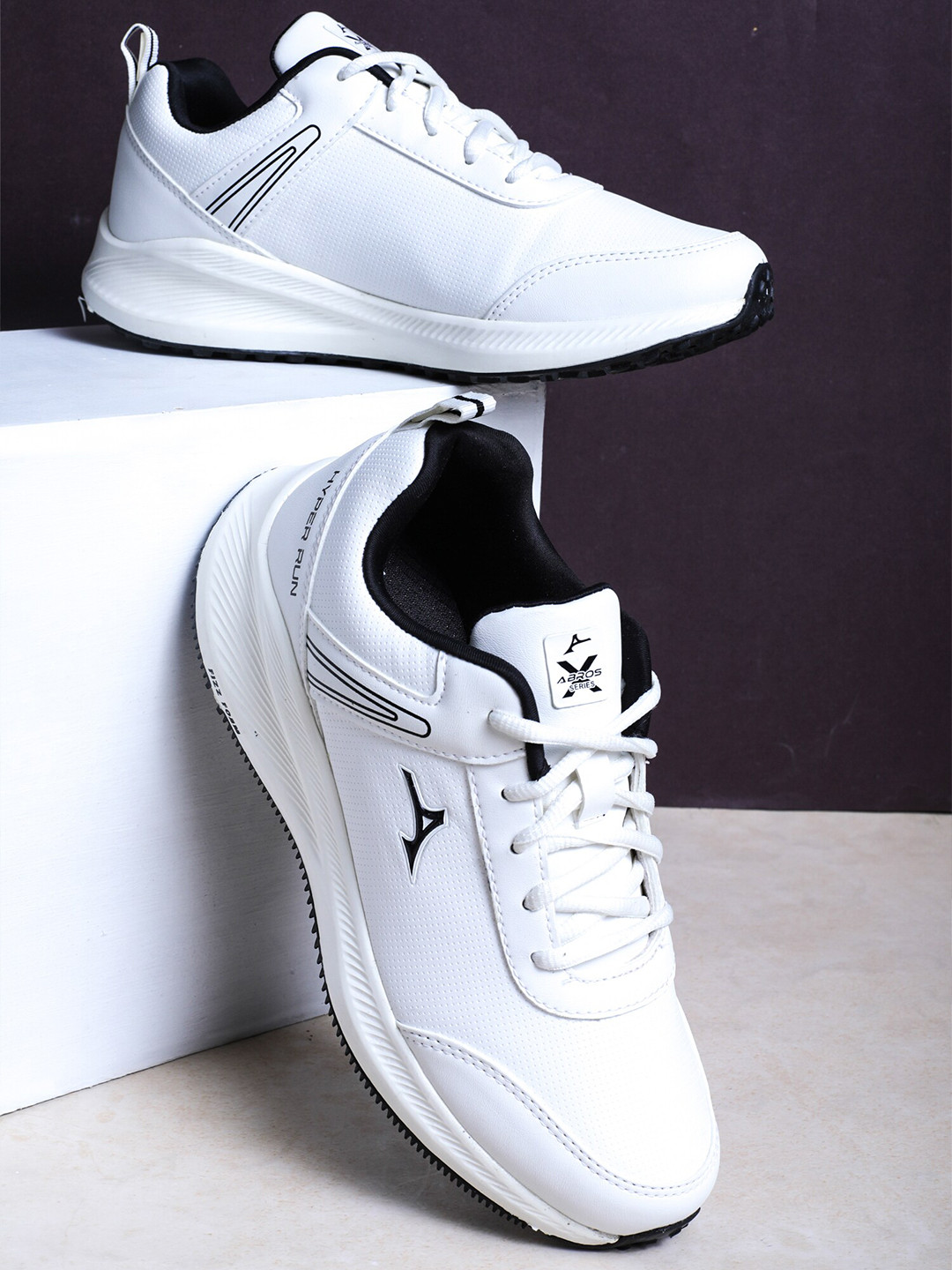 

ABROS Men Mesh Running Shoes, White