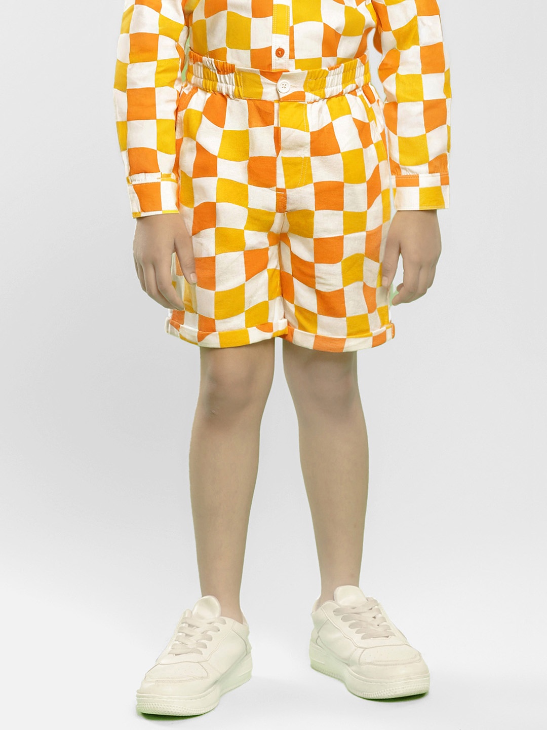 

Somersault Boys Checked Cotton High-Rise Technology Shorts, Multi