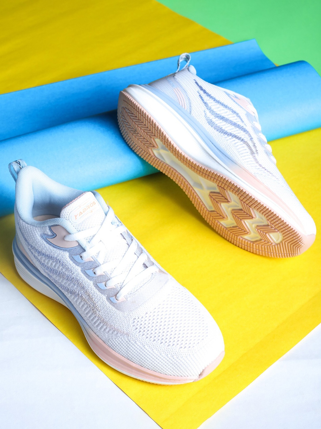 

ABROS Women Running Shoes, Off white