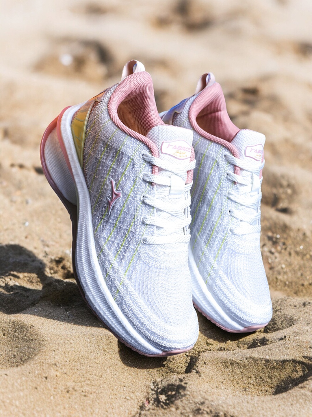 

ABROS Women Running Shoes, White