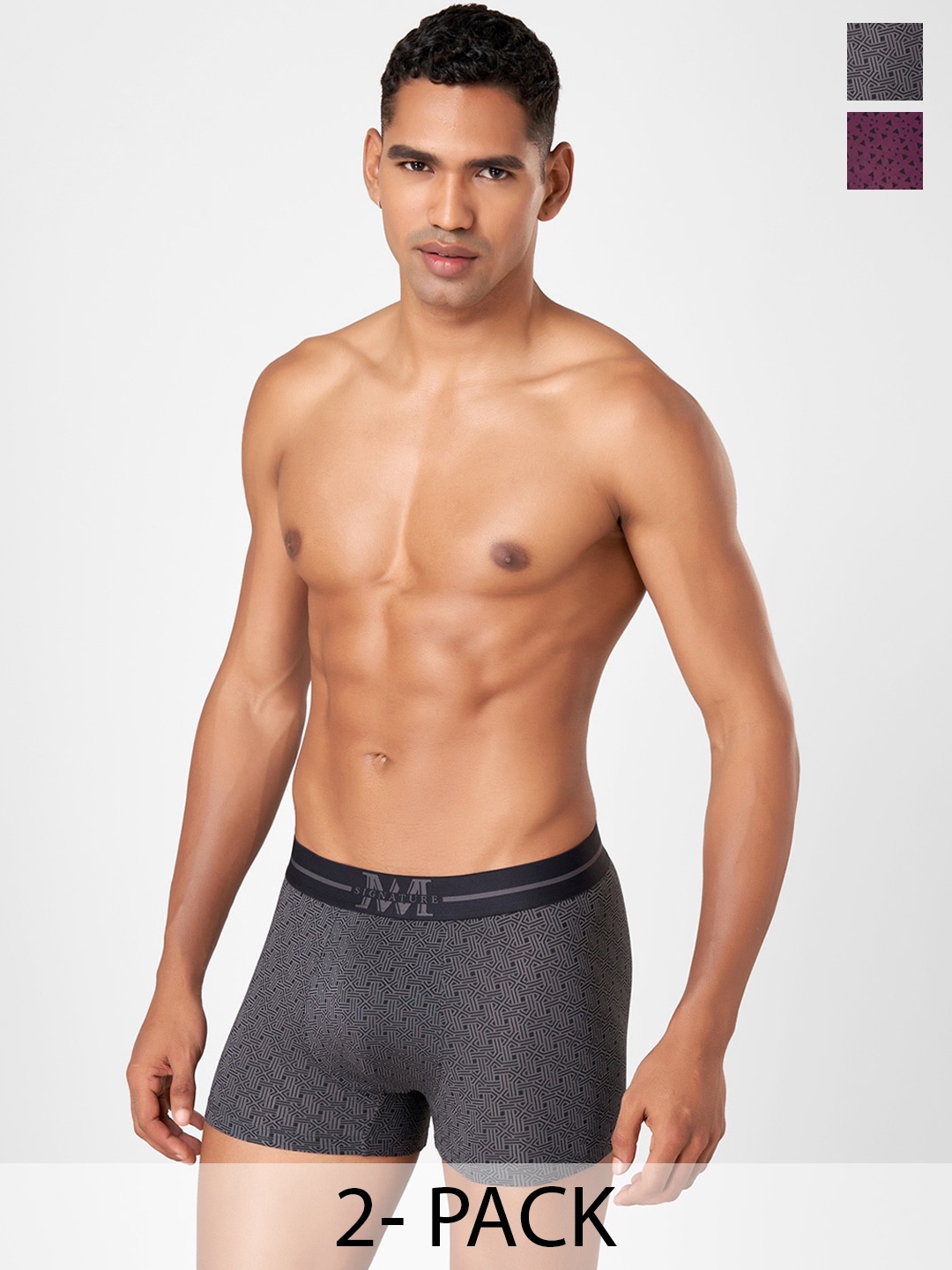 

Macroman M-Series Signature Collection By Rohit Bal Pack Of 2 Trunks 8905284075558, Purple