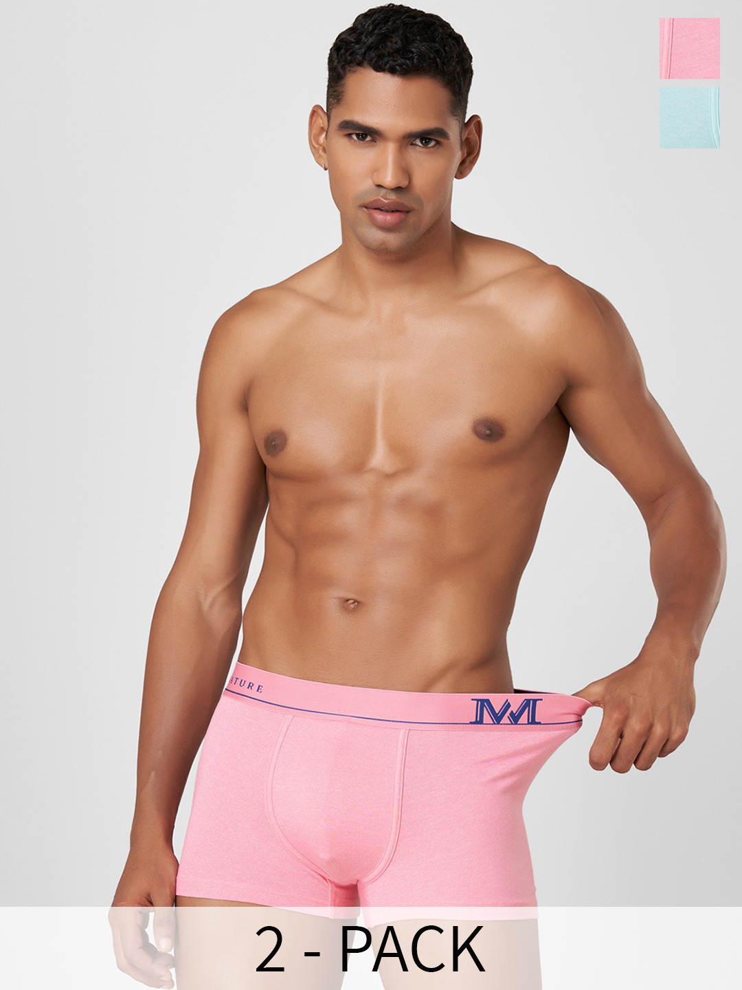 

Macroman M-Series MW Signature Collection By Rohit Bal Pack Of 2 Trunks 8903978418919, Blue