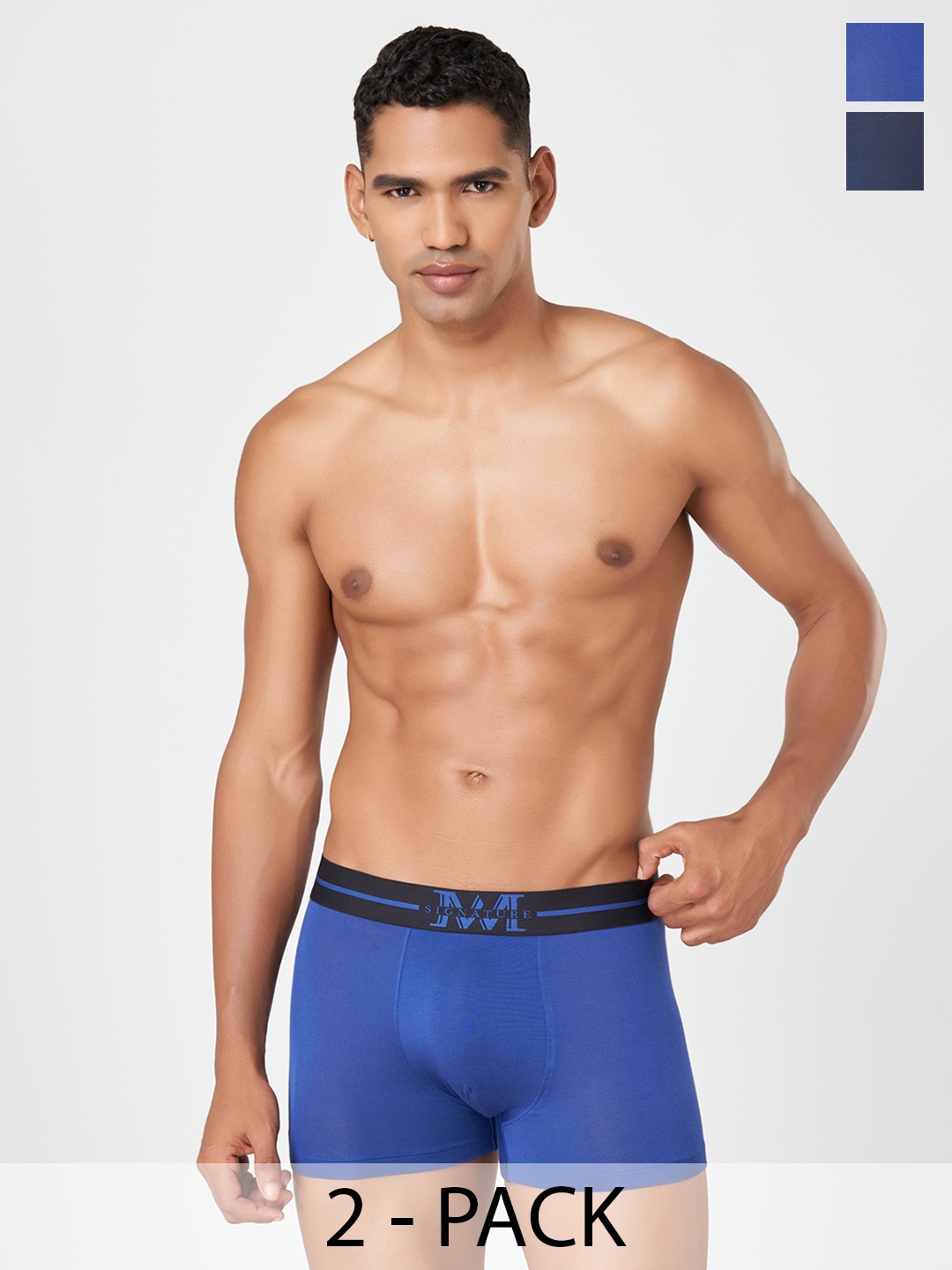 

Macroman M-Series MW Signature Collection By Rohit Bal Pack Of 2 Trunks 8905284075053, Navy blue