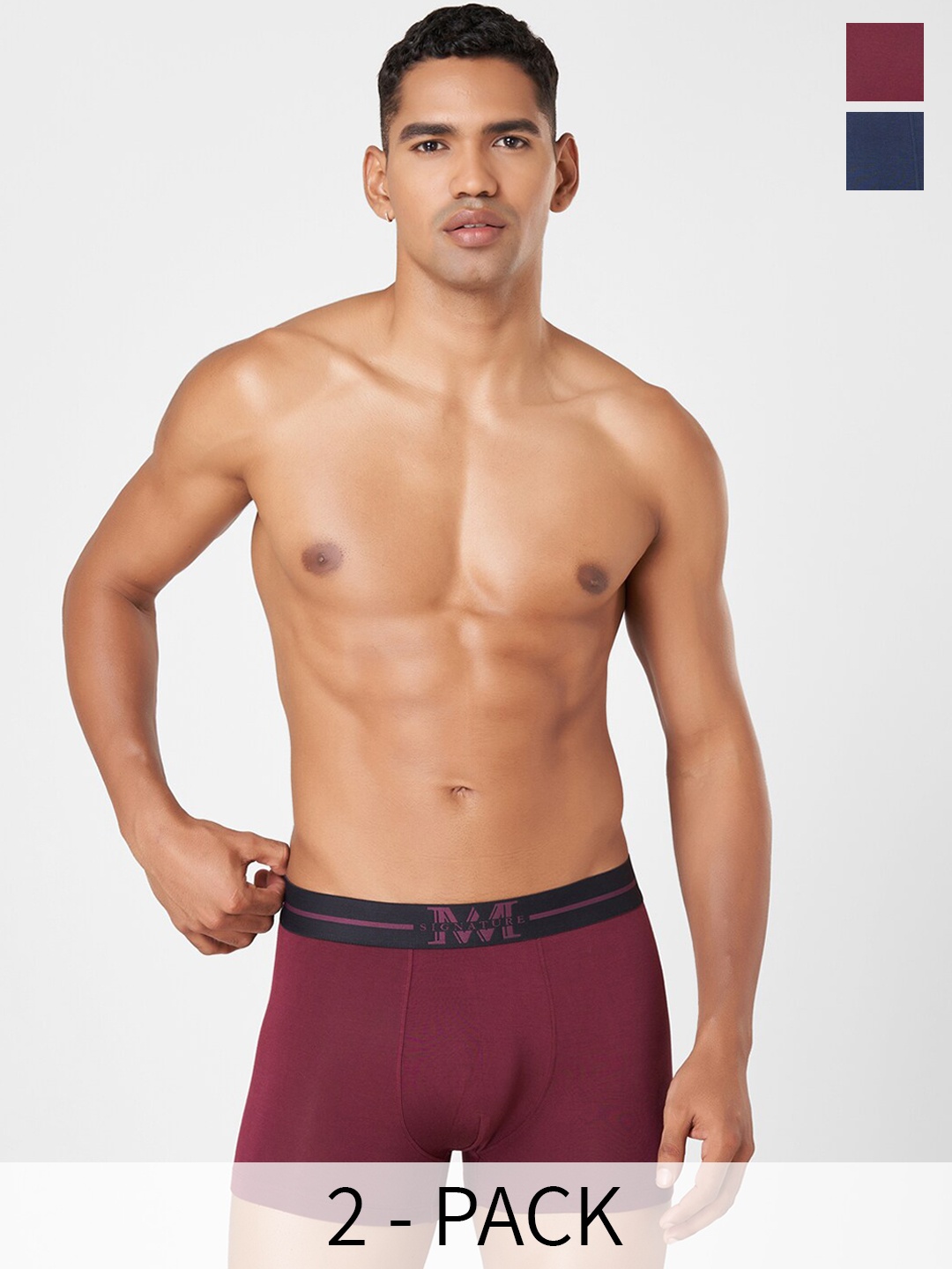 

Macroman M-Series Pack Of 2 Trunks 8905284075114, Navy blue