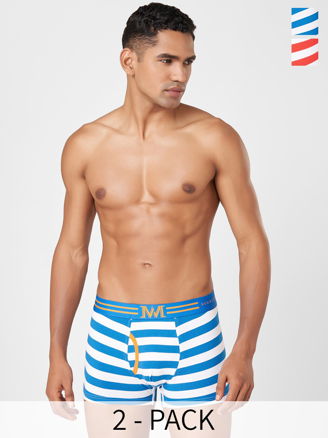 

Macroman M-Series MW Signature Collection By Rohit Bal Pack Of 2 Trunks 8903978418261, Red