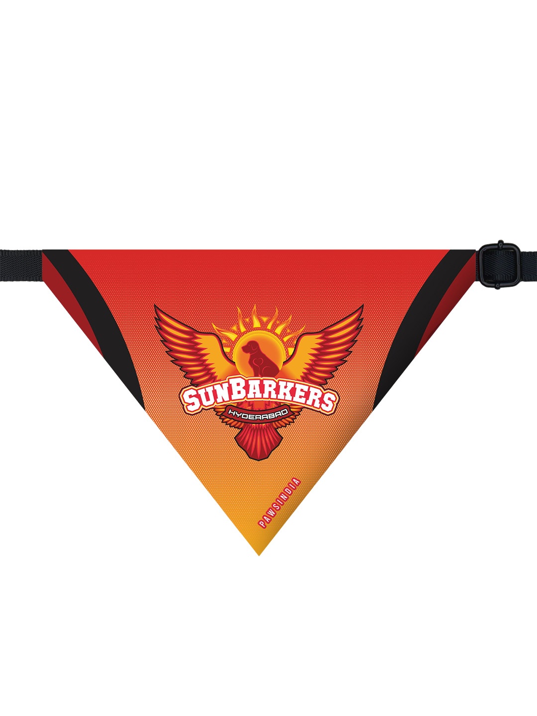 

Pawsindia Red & Yellow Cricket Team Printed Cotton Dog Pet Bandana