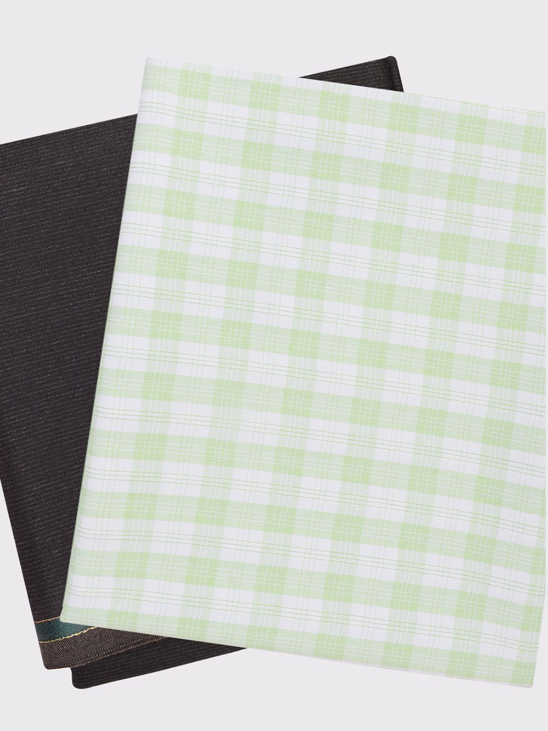 

Maharaja Men Checked Shirt and Trousers Clothing Fabric, Green