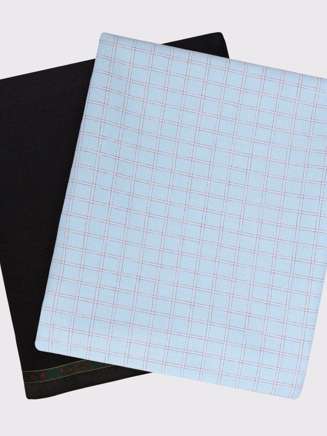

Maharaja Men Checked Shirt and Trousers Clothing Fabric, Blue