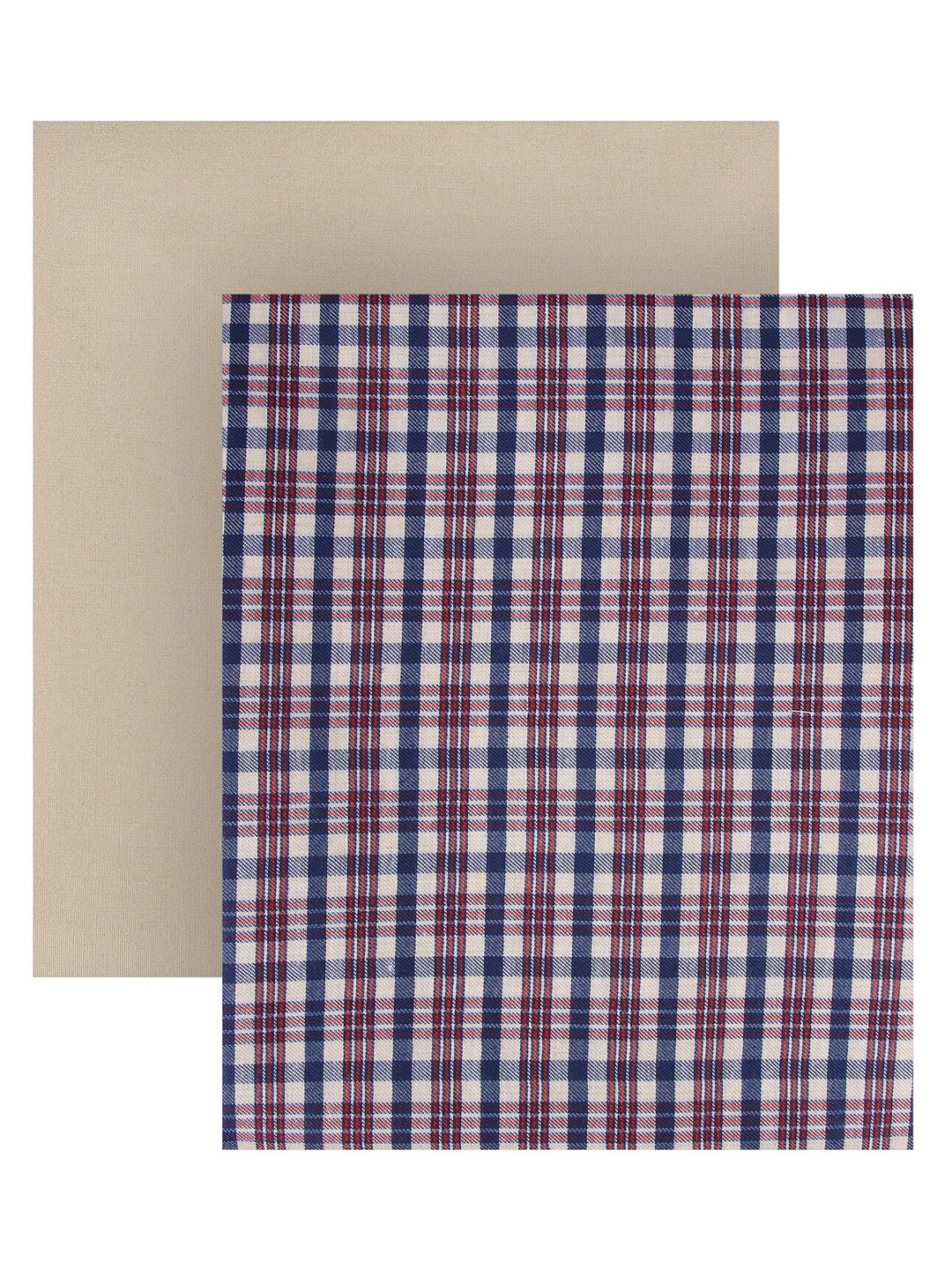 

Maharaja Men Checked Shirt and Trousers Clothing Fabric, Red
