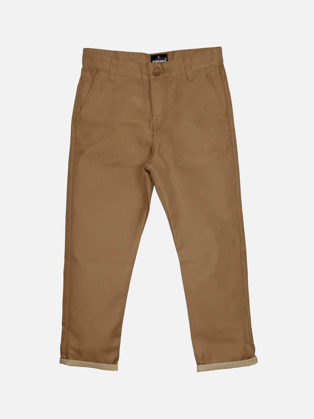 

KiddoPanti Boys Cotton Chinos Trousers, Brown