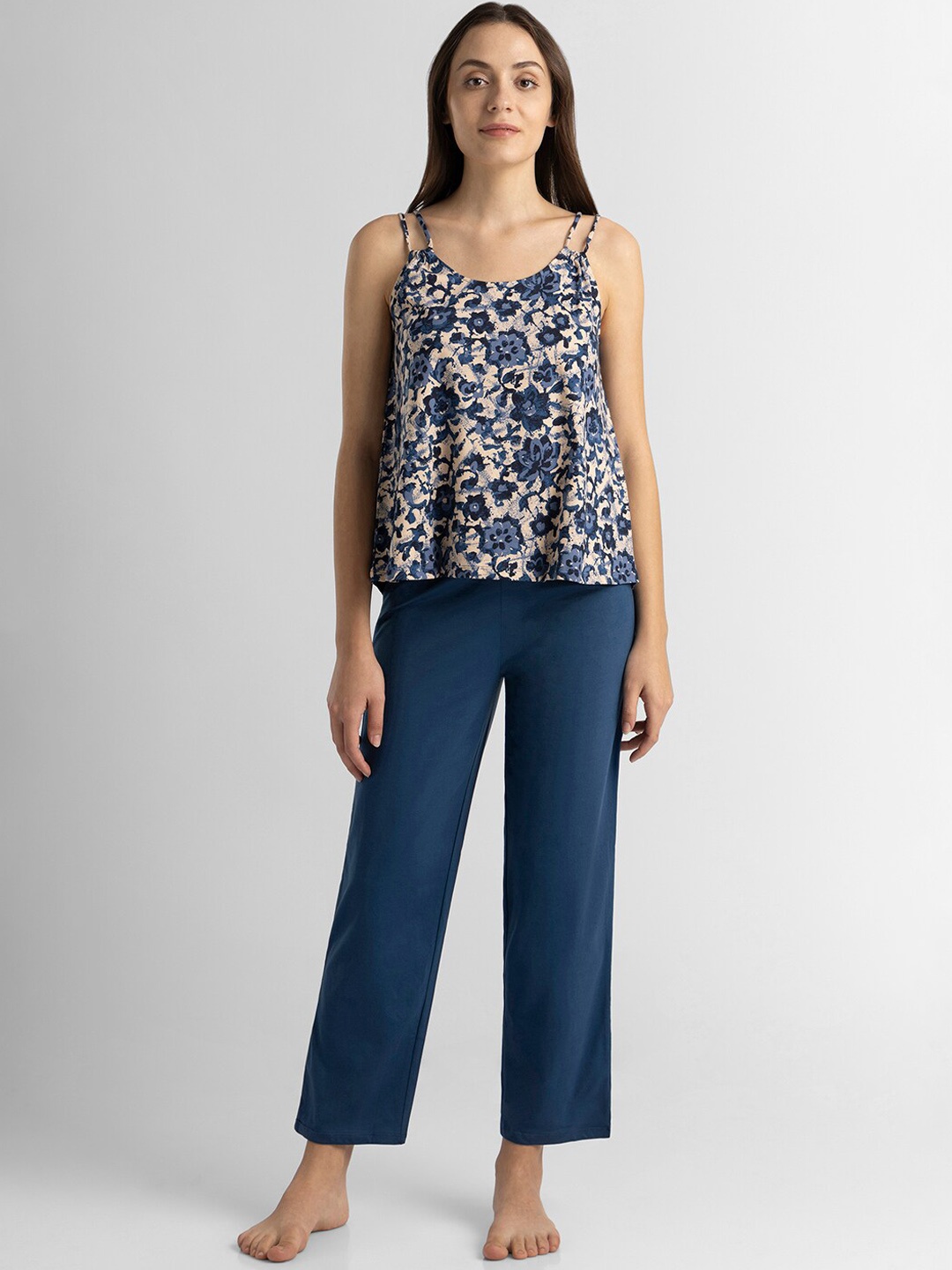 

Van Heusen Floral Printed Pure Cotton Night suit, Blue
