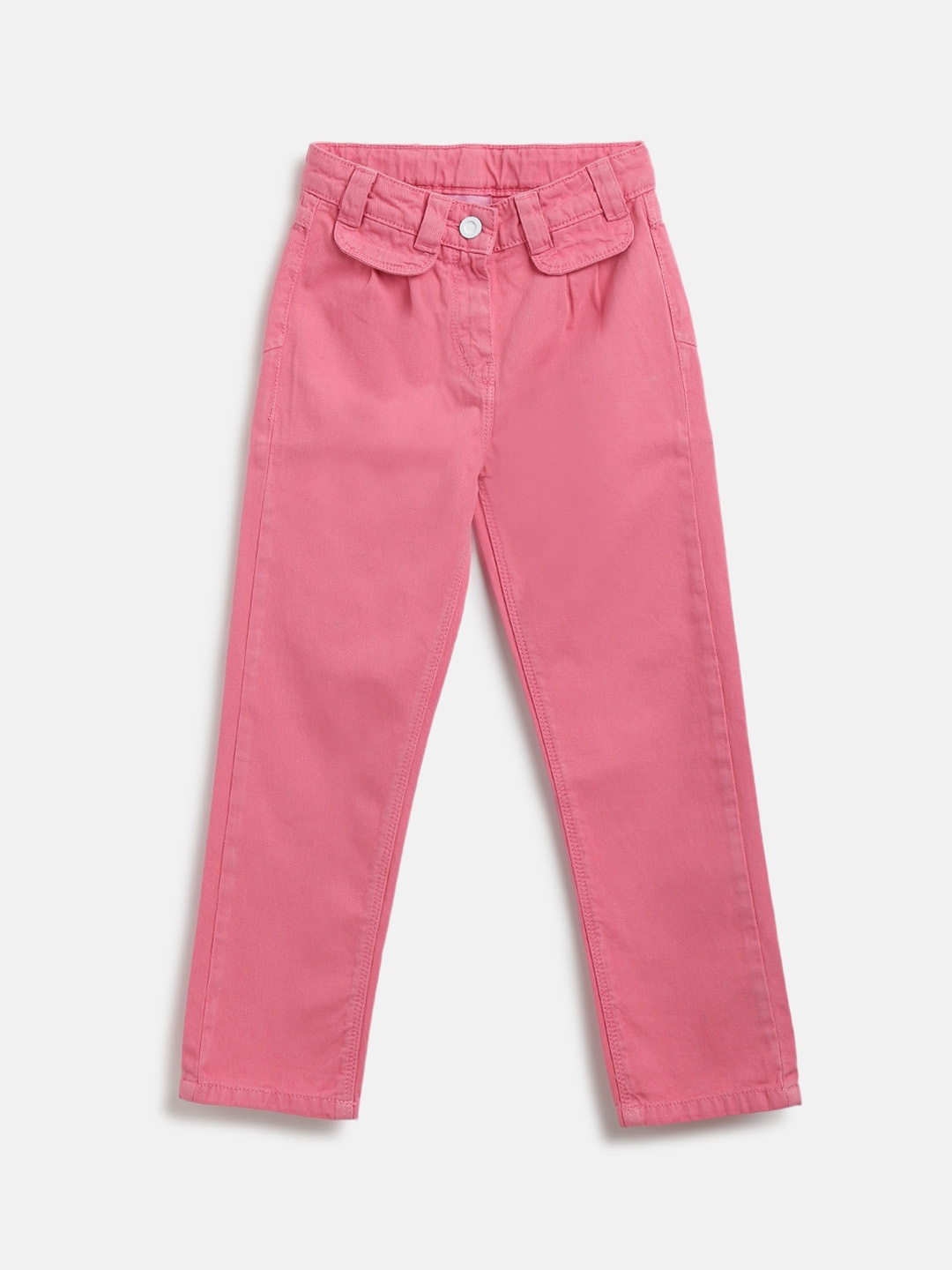 

TALES & STORIES Girls Slim Fit Chinos Trousers, Pink