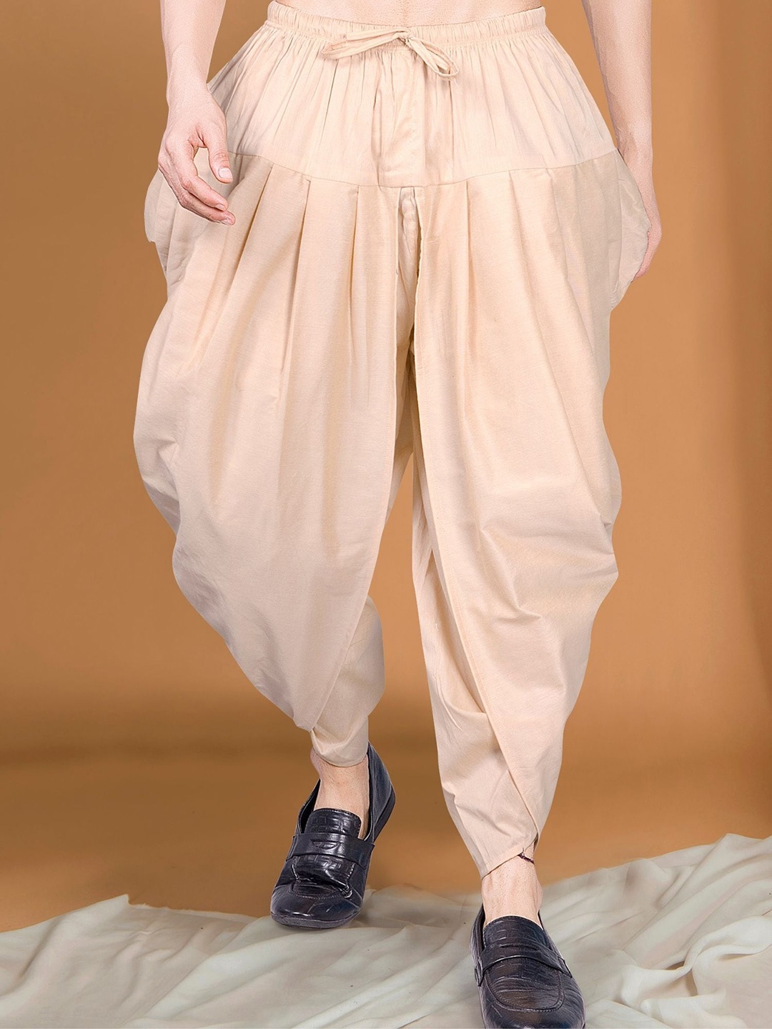

SHIWAM ETHNIX Men Cotton Silk Dhotis Pants, Pink