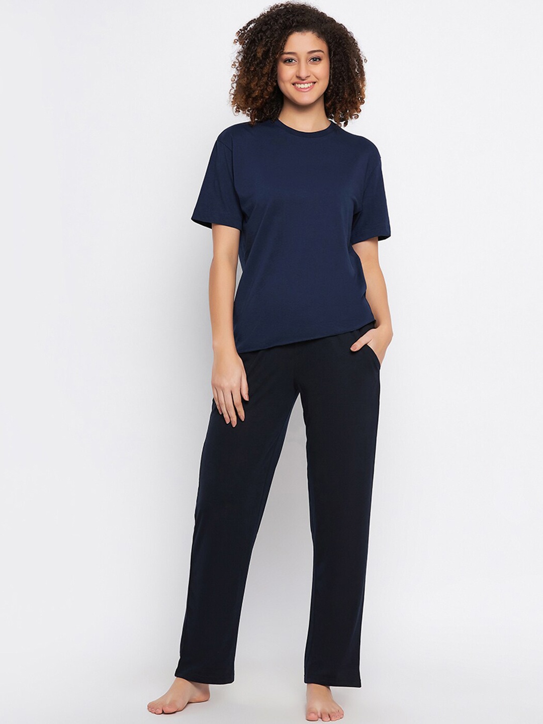 

Clovia Blue Pure Cotton Night Suit