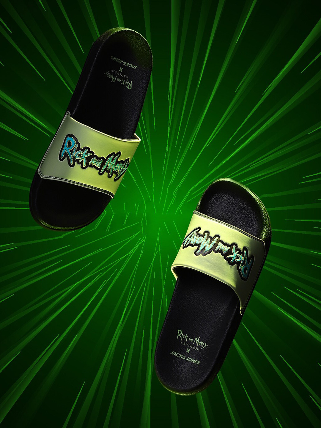 

Jack & Jones Men Printed Sliders, Black