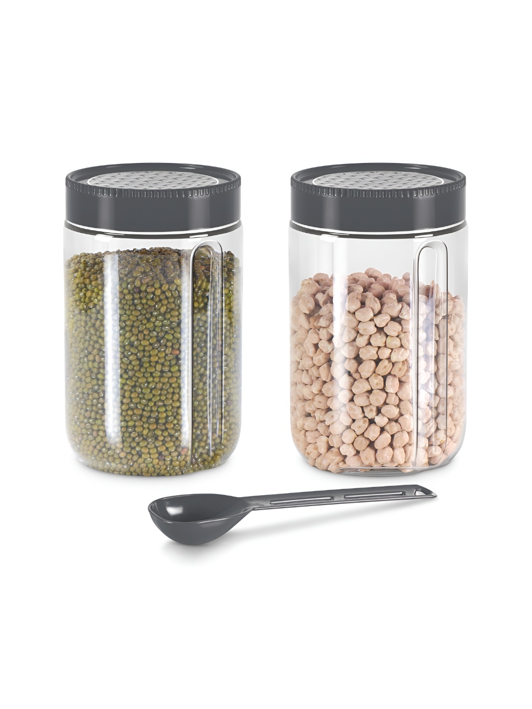 

Milton Set of 2 Grey Radiant 1500 Plastic Pet Storage Jar & Container 1390 ml Each
