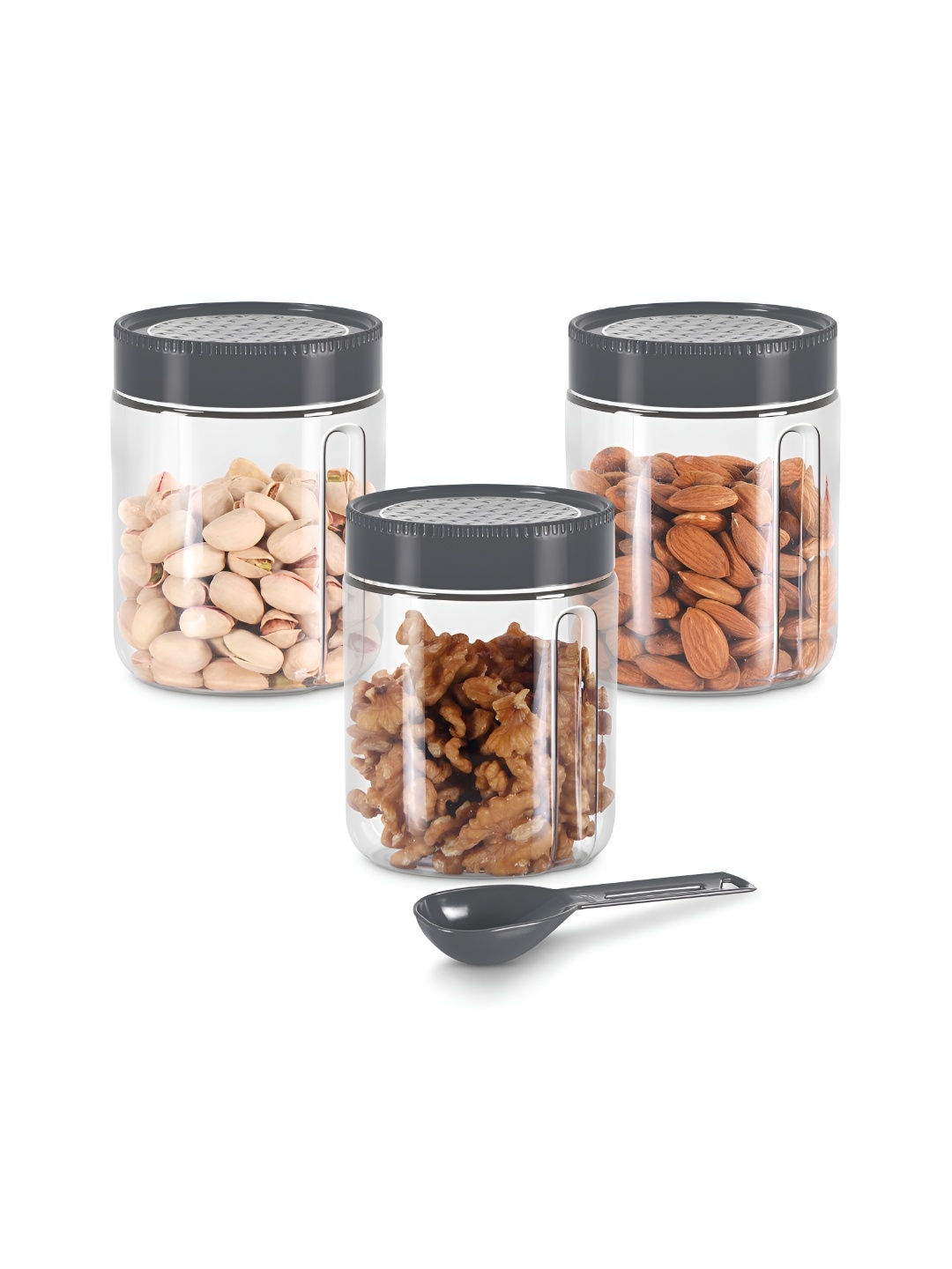 

Milton Set of 3 Grey Radiant 750 Plastic Pet Storage Jar and Container 650 ml Each
