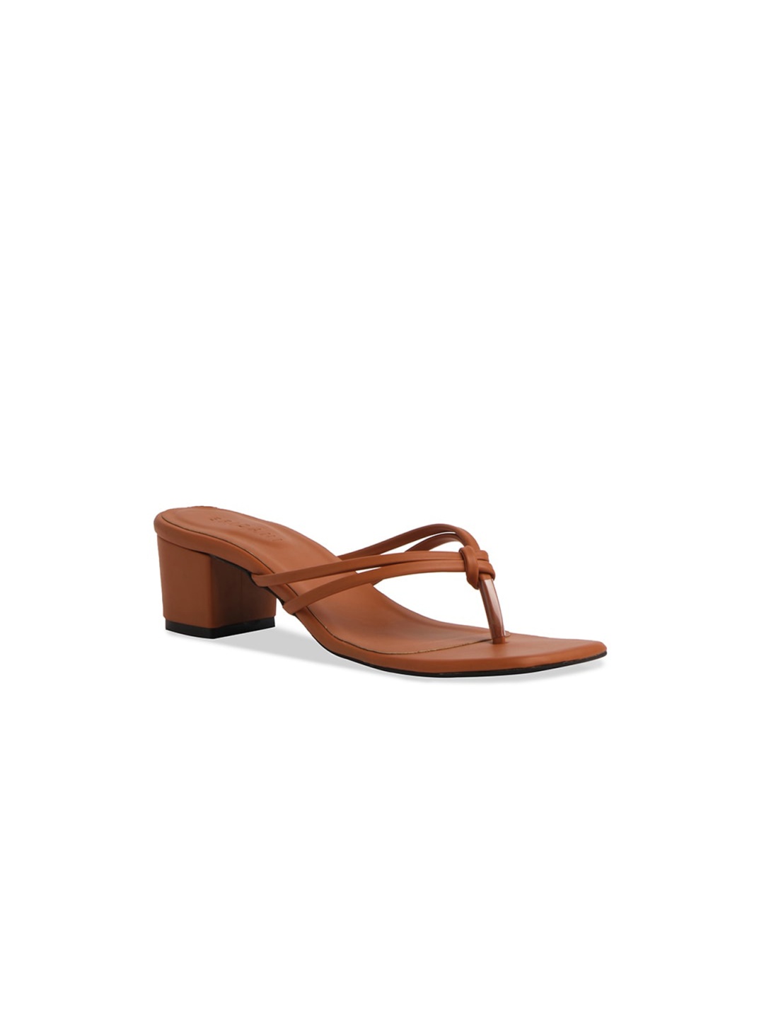

ERIDANI Open Toe Block Heels, Tan