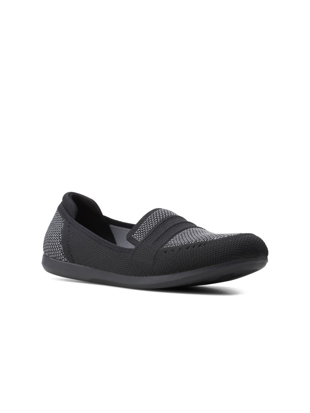 

Clarks Women Textured Slip-On Sneakers, Black