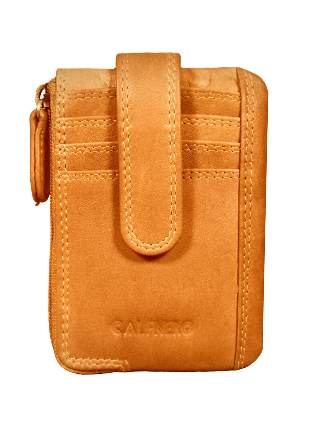 

CALFNERO Unisex Leather Card Holder, Brown