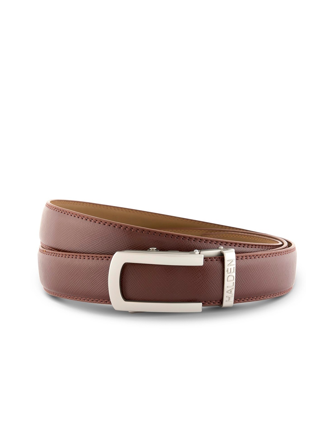 

HALDEN Men Leather Belt, Brown