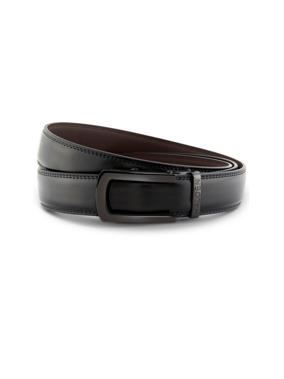 

HALDEN Men Leather Formal Belt, Black