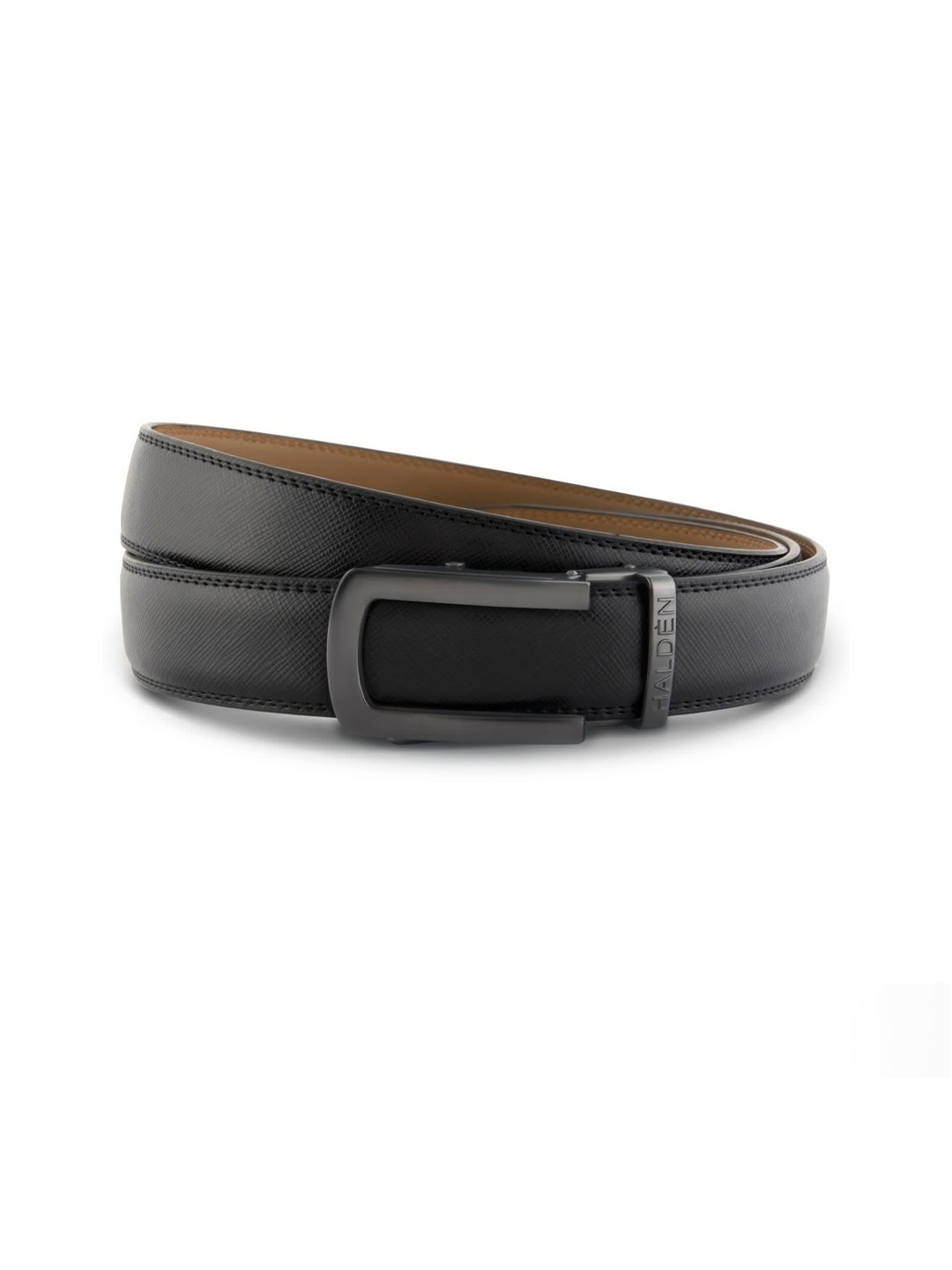 

HALDEN Men Leather Belt, Black