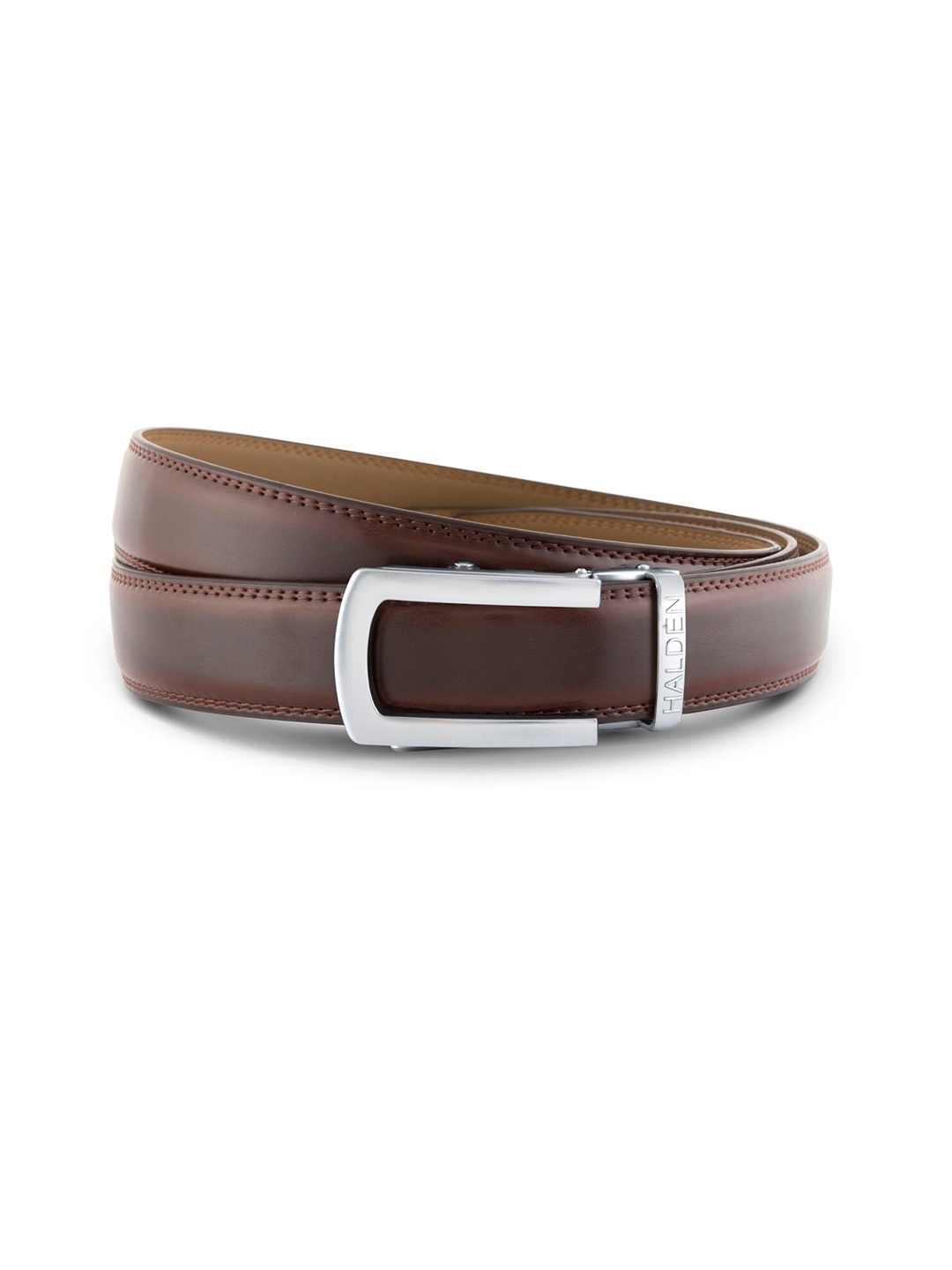 

HALDEN Men Leather Formal Belt, Coffee brown