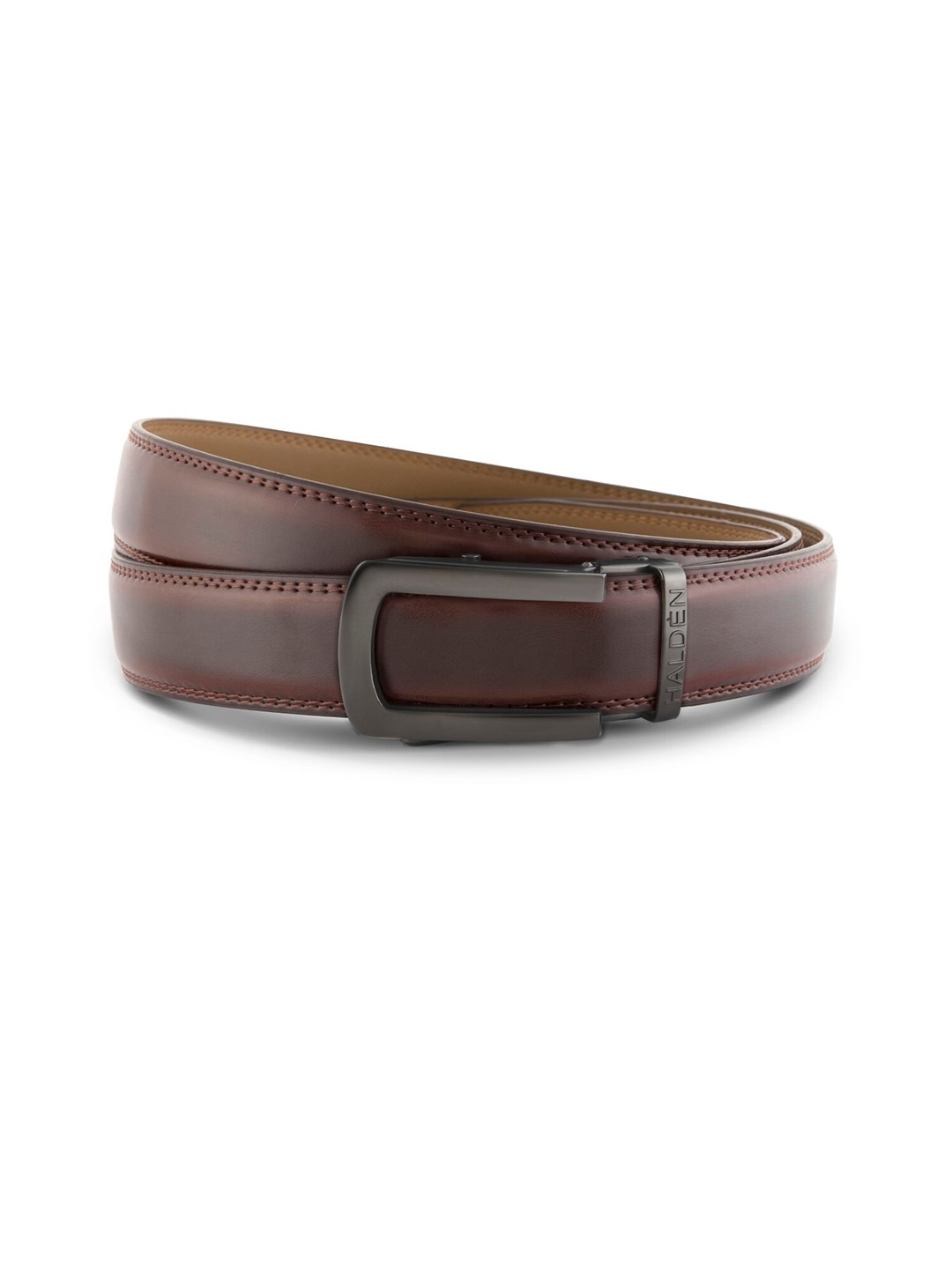 

HALDEN Men Leather Formal Belt, Brown