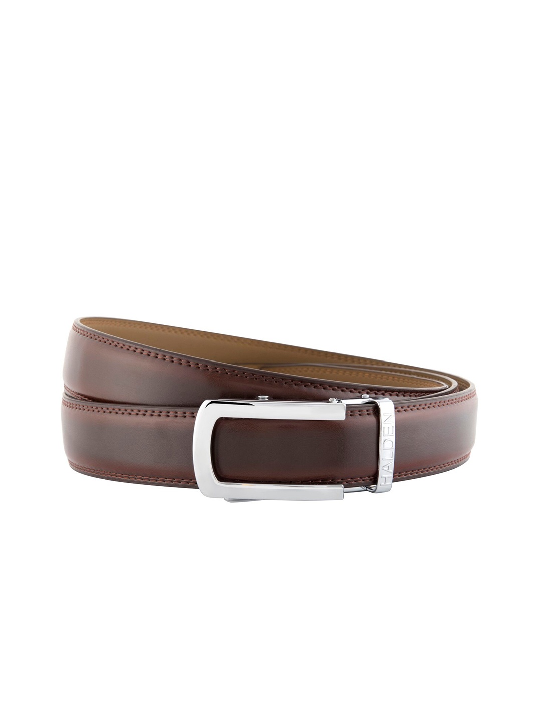 

HALDEN Men Leather Formal Belt, Coffee brown