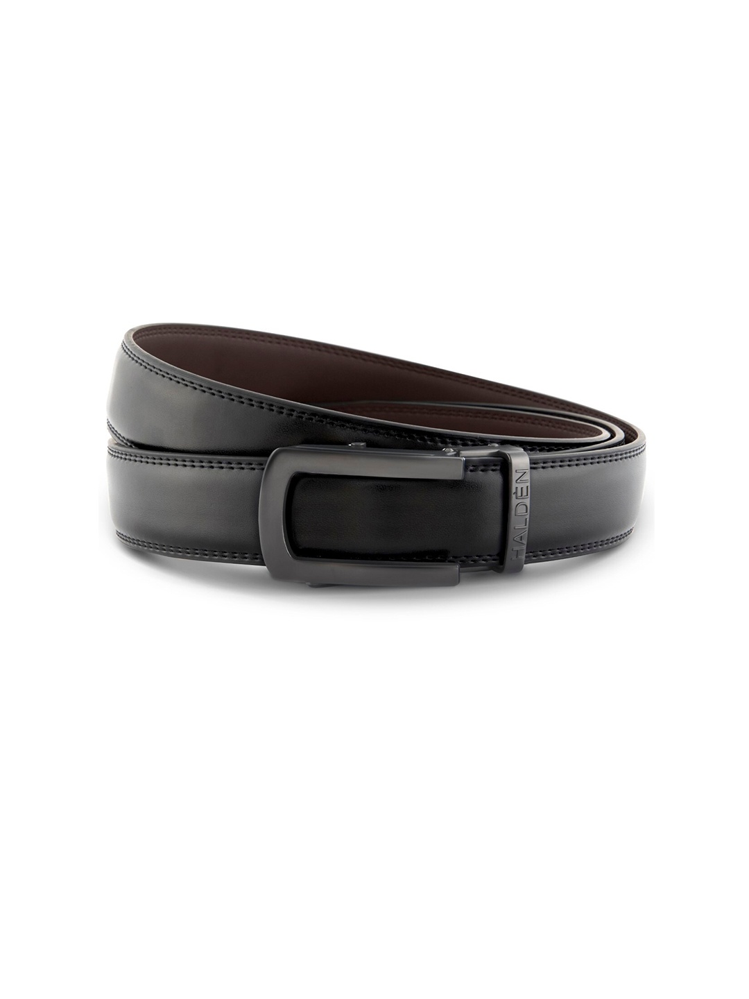 

HALDEN Men Leather Formal Belt, Black