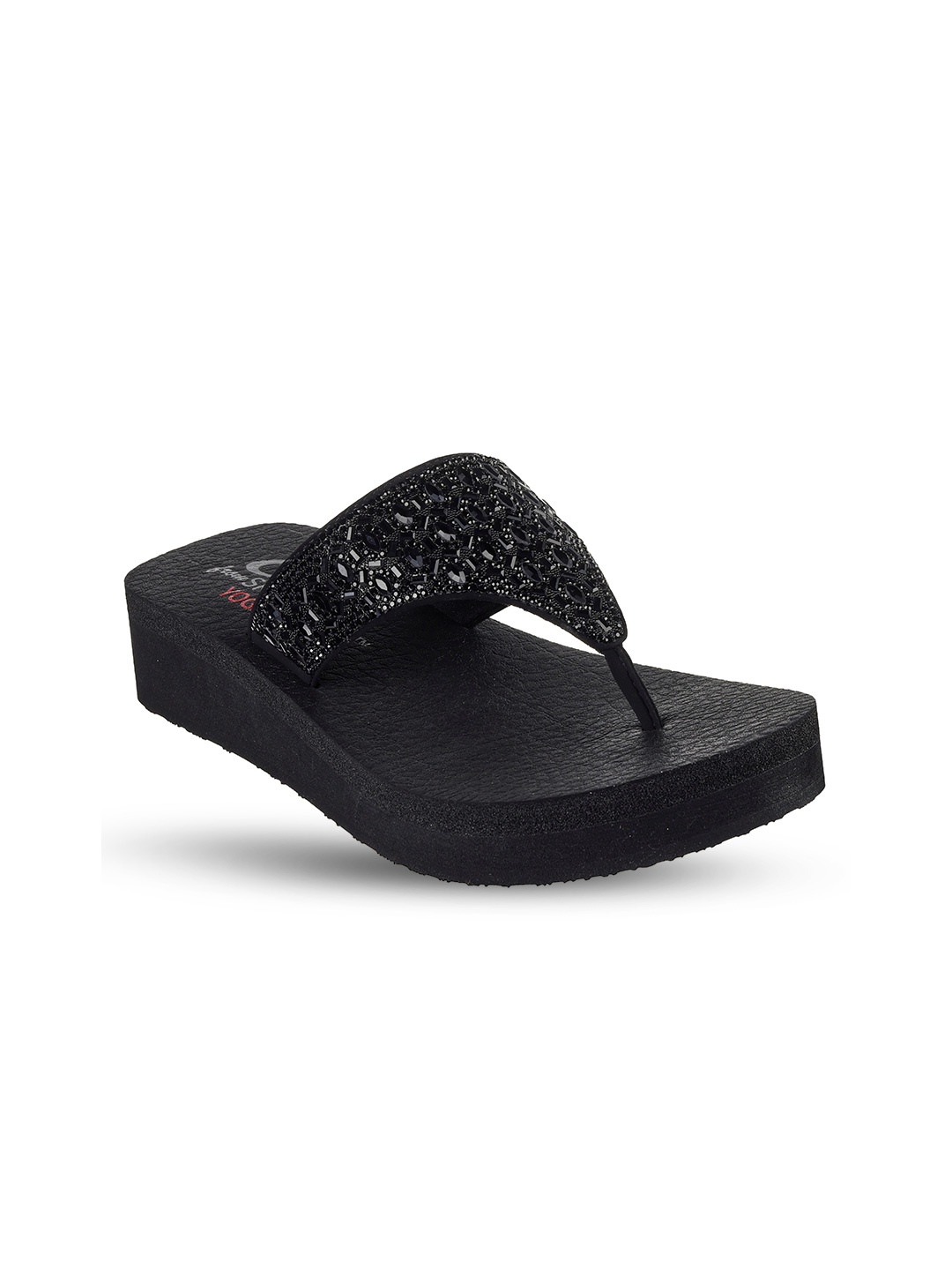 

Skechers Women VINYASA - NEW GLAMOUR Flip Flops, Black