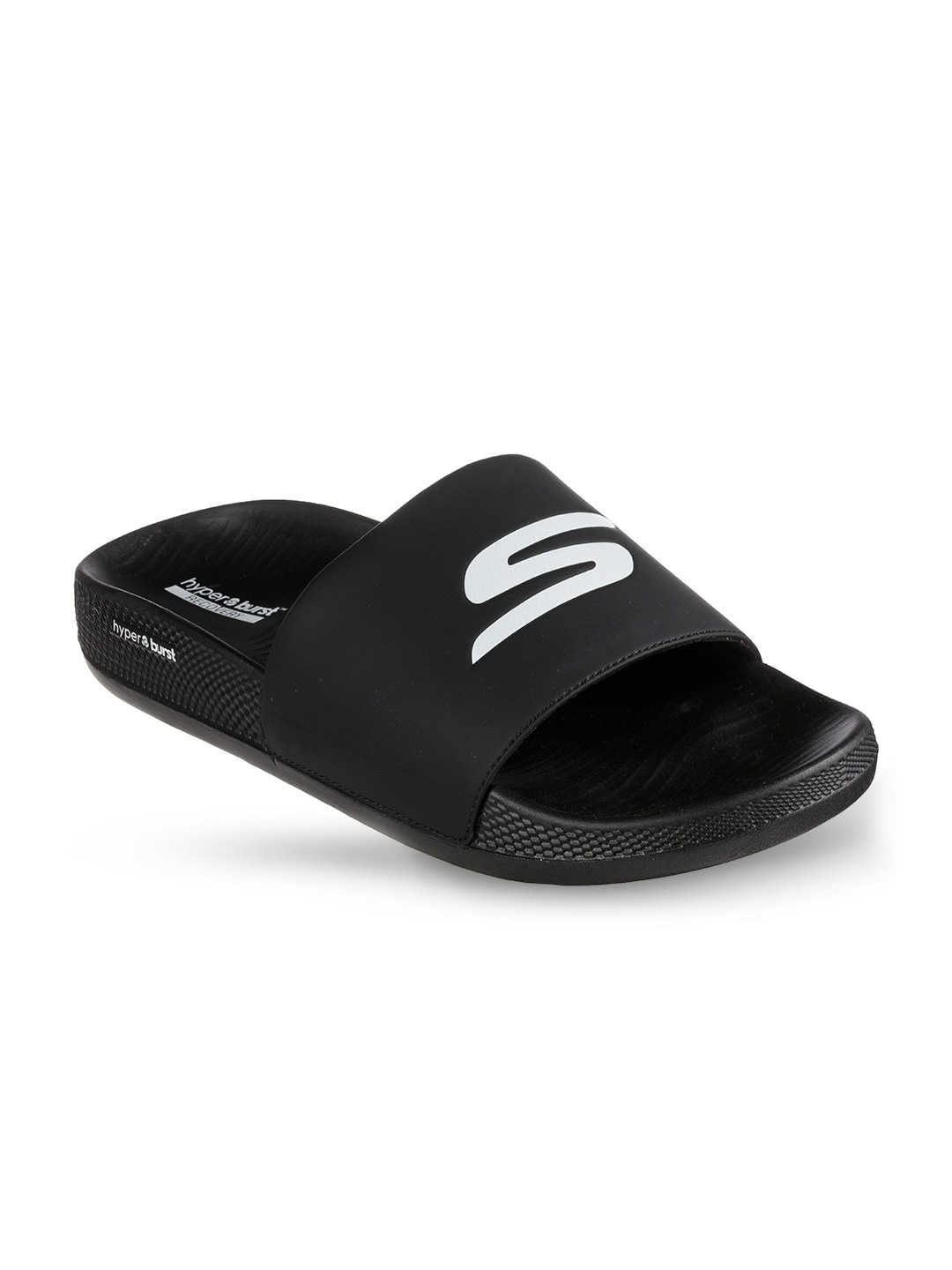 

Skechers Men HYPER SLIDE - DERIVER Room Slippers, Black
