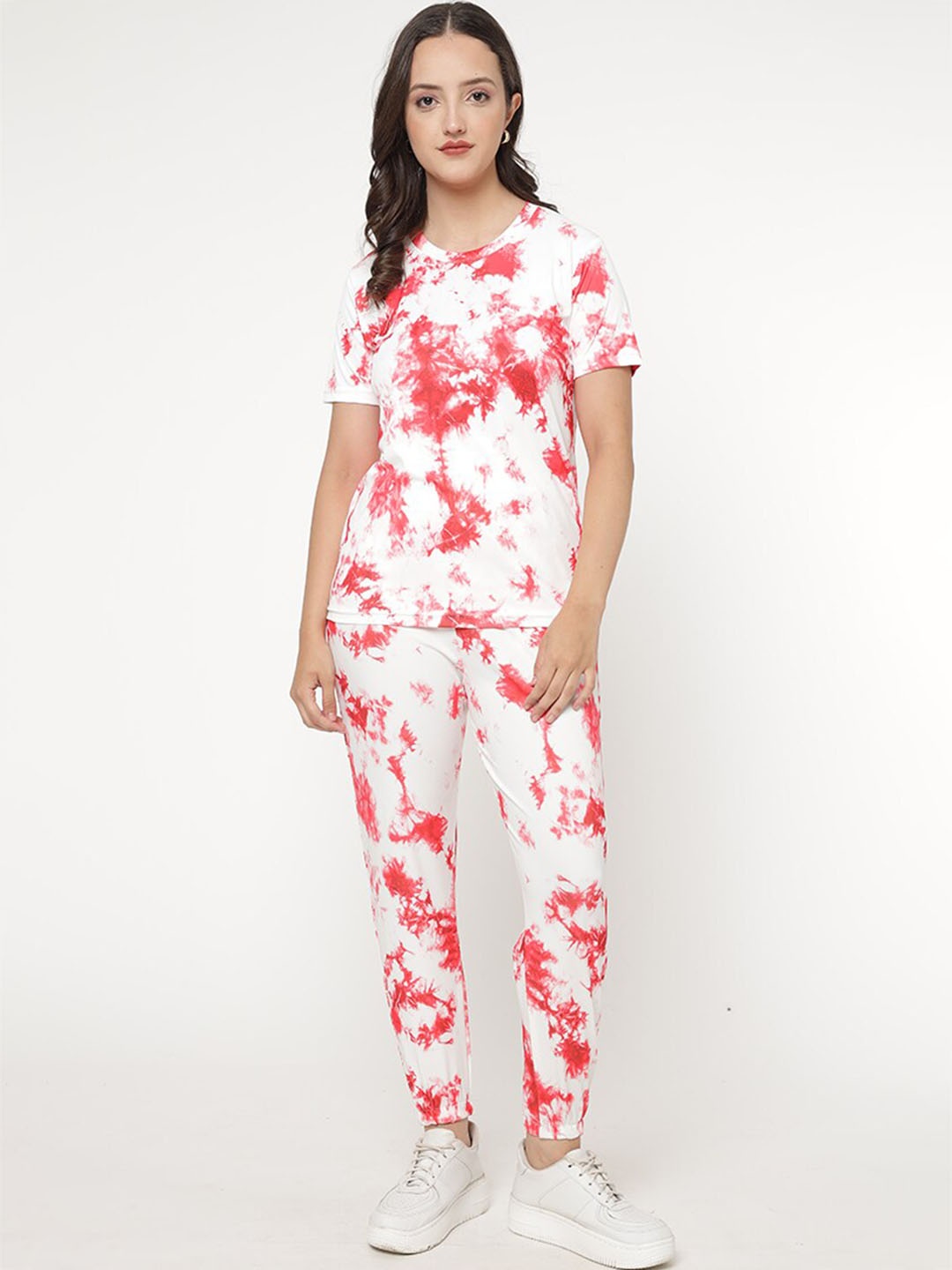 

shriez Tie & Dye Dyed T-shirt With Joggers, Red