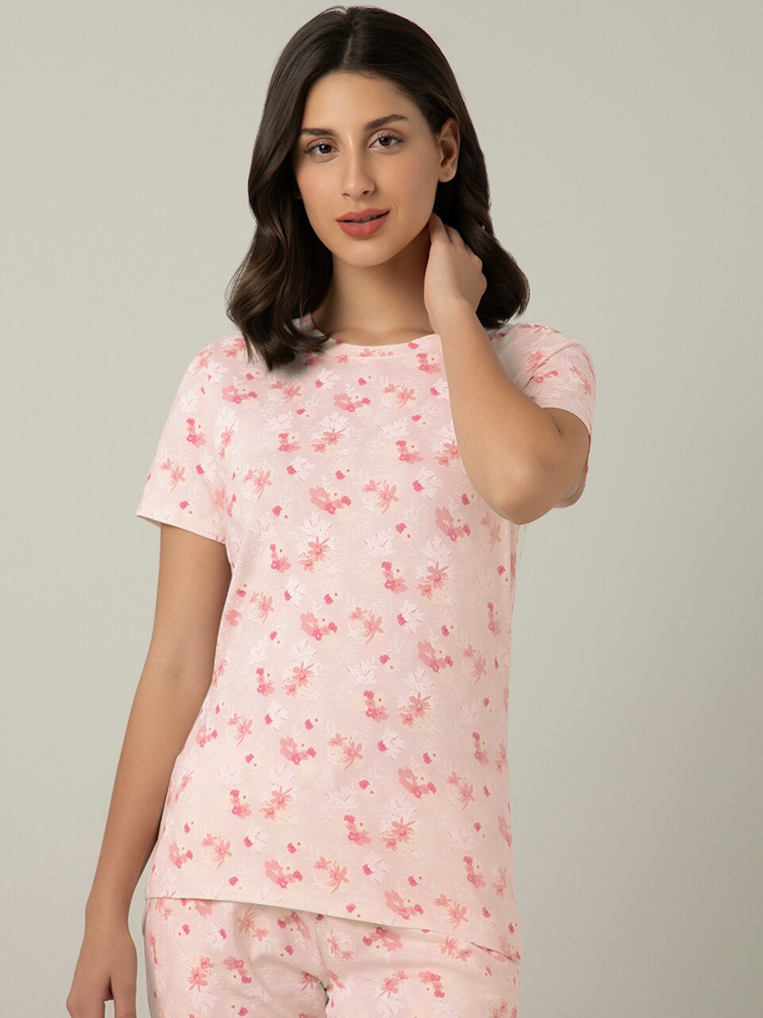 

Amante Floral Printed Lounge T-shirt, Pink