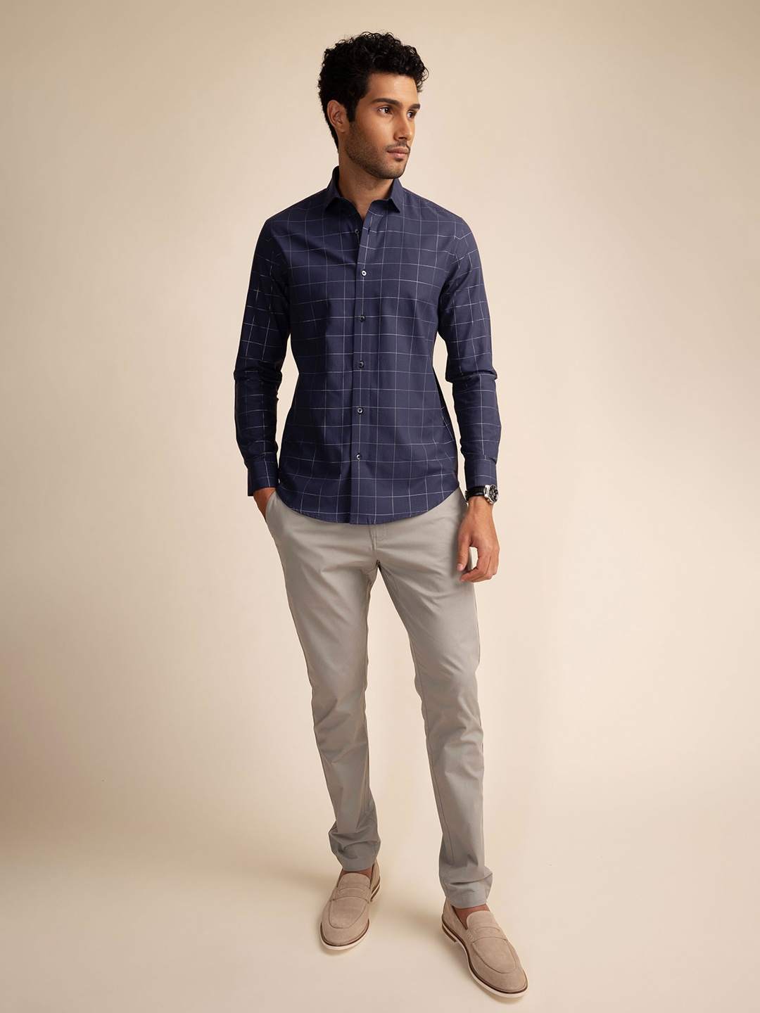 

KAAPUS Checked Classic Slim Fit Opaque Casual Shirt, Multi