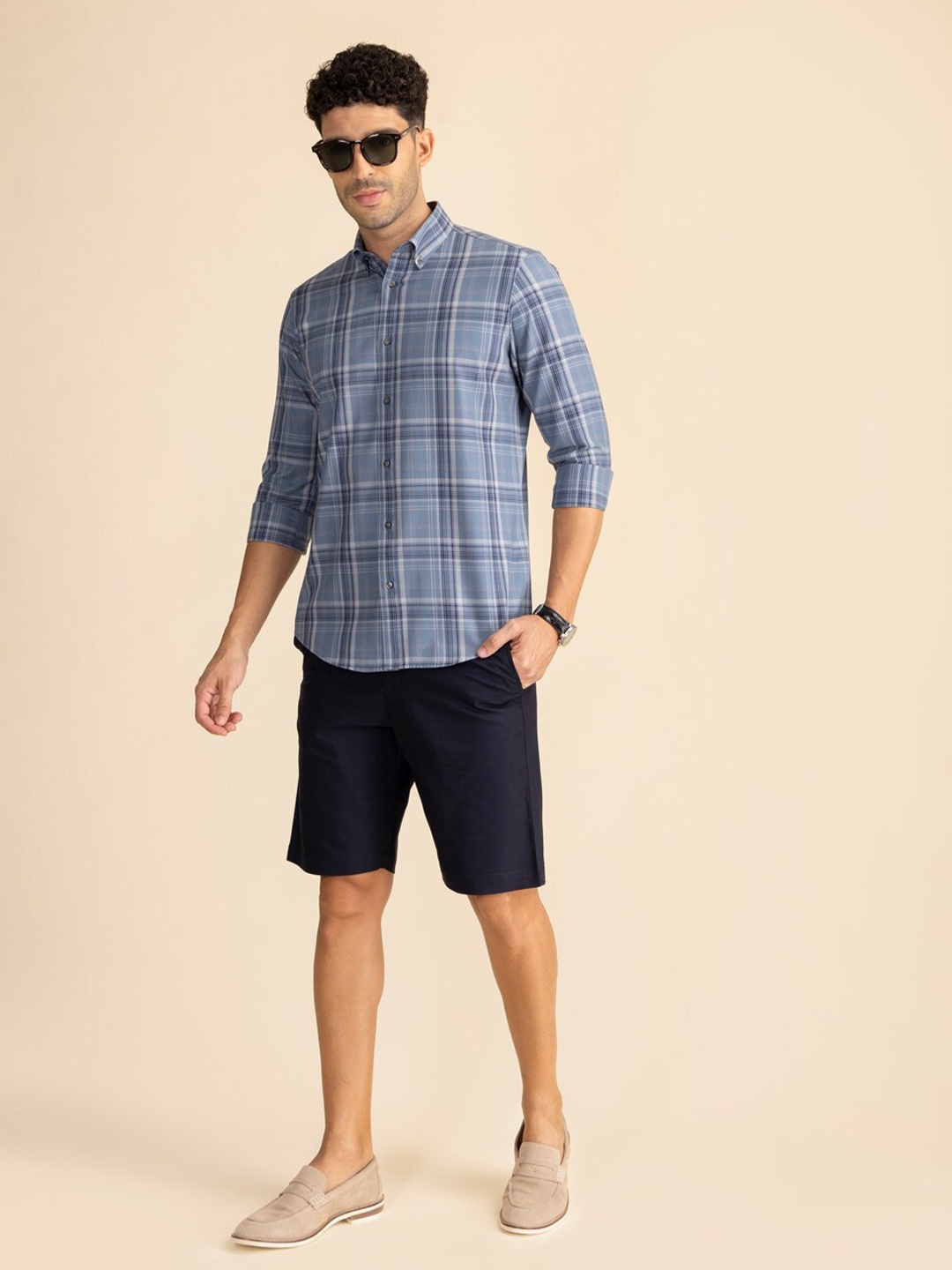 

KAAPUS Tartan Checked Classic Slim Fit Opaque Casual Shirt, Multi