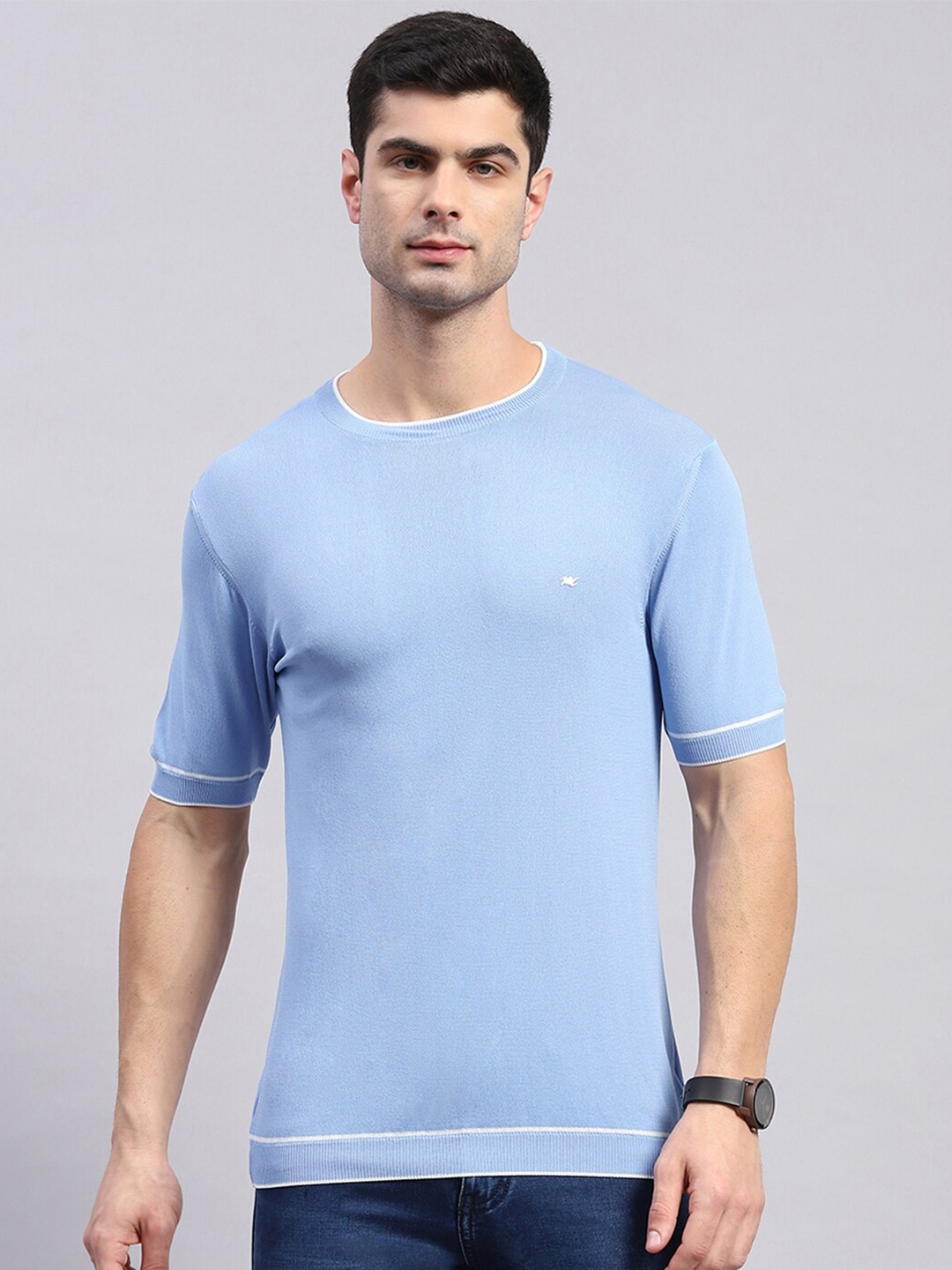 

Monte Carlo Round Neck Short Sleeves T-shirt, Blue