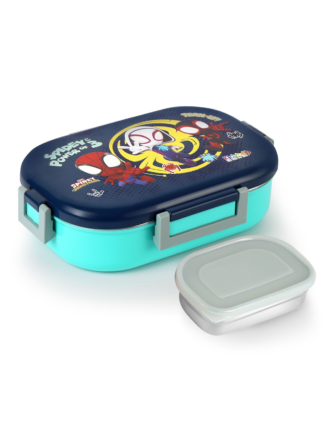 

Cello Kidzbee Kids Apollo Web Warriors 3D Touch & Feel Design Lunch Box 700ml, Navy blue