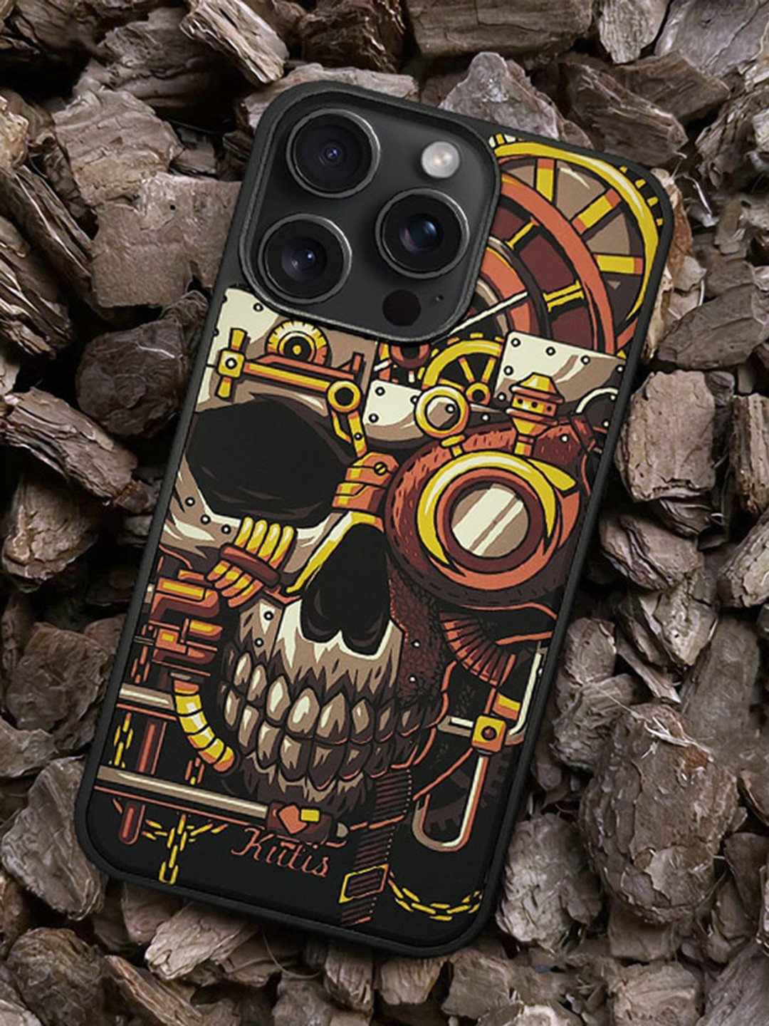 

TREEMODA Graphic Printed iPhone 15 Pro Mobile Back Case, Yellow