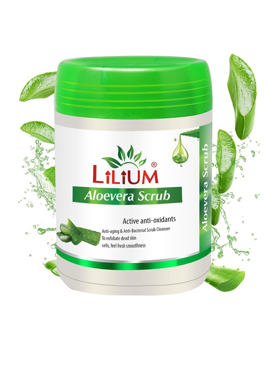 

Lilium Active Anti Oxidants Aloe Vera Face Scrub for Anti Aging - 900 g, Green