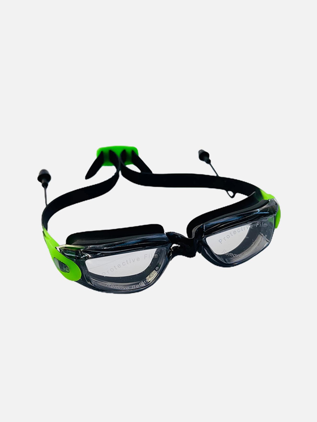 

Little Surprise Box LLP Kids UV Protected Swimming Goggles With Attached Ear Plugs, Green