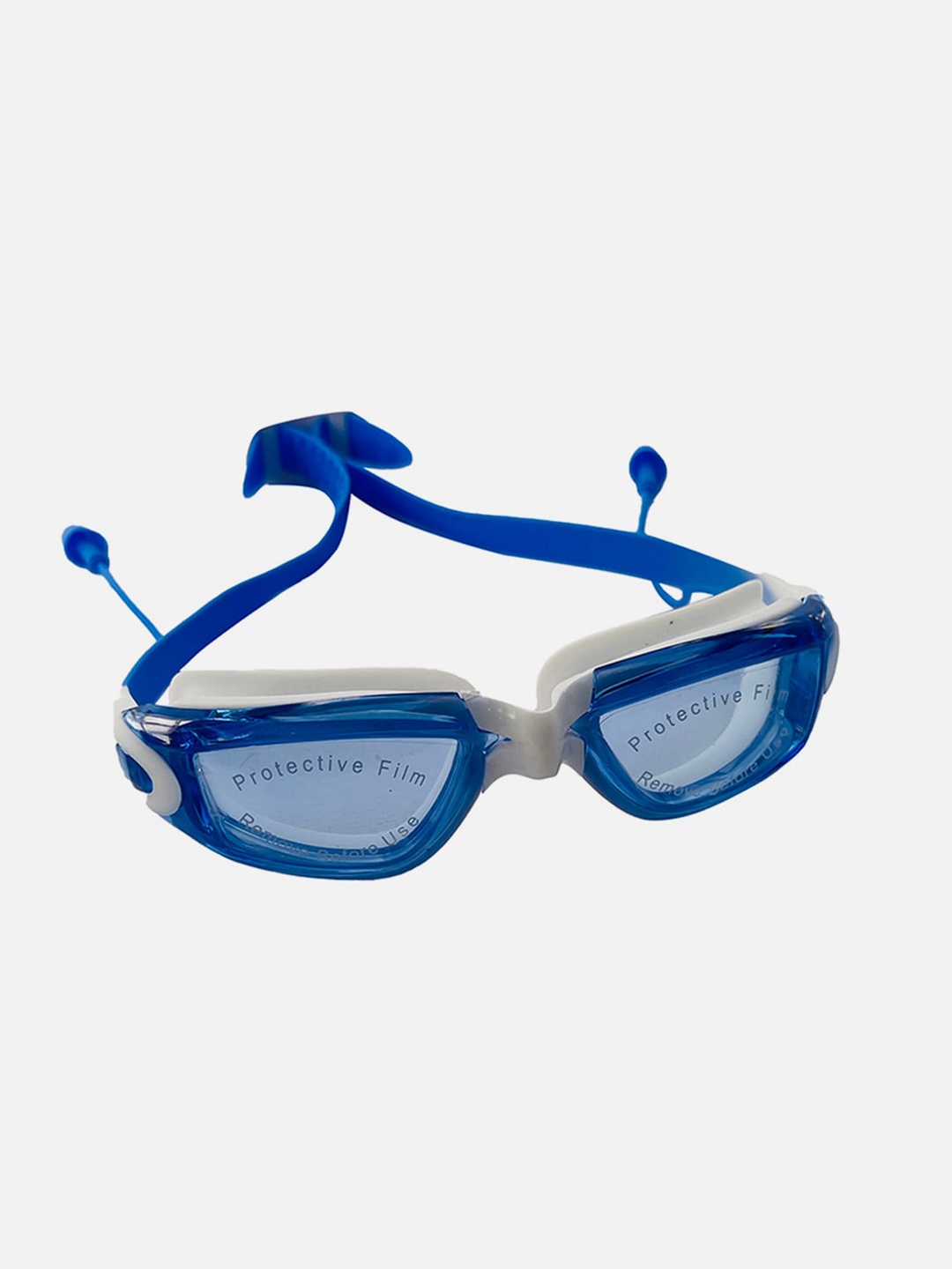 

Little Surprise Box LLP Kids UV Protected Swimming Goggles With Attached Ear Plugs, Blue